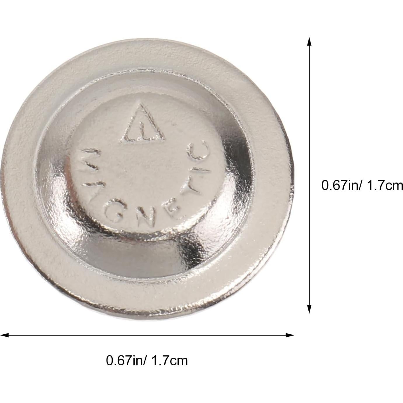 Botones Magnéticos Healifty 24PCS Redondos Plata 17mm