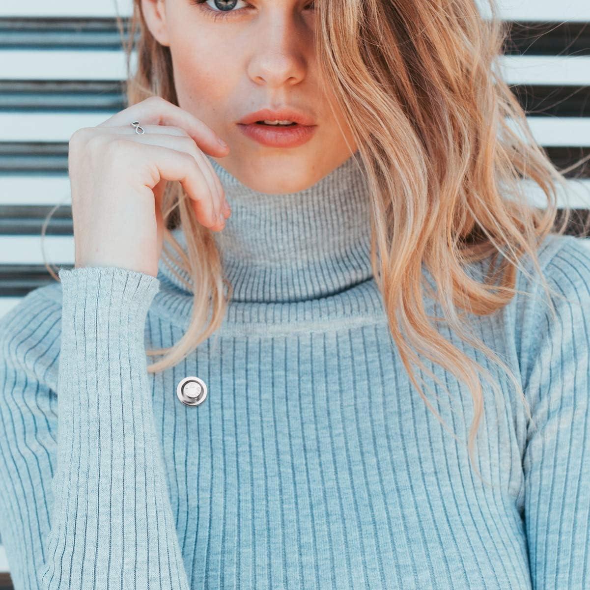 Botones Magnéticos Healifty 24PCS Redondos Plata 17mm