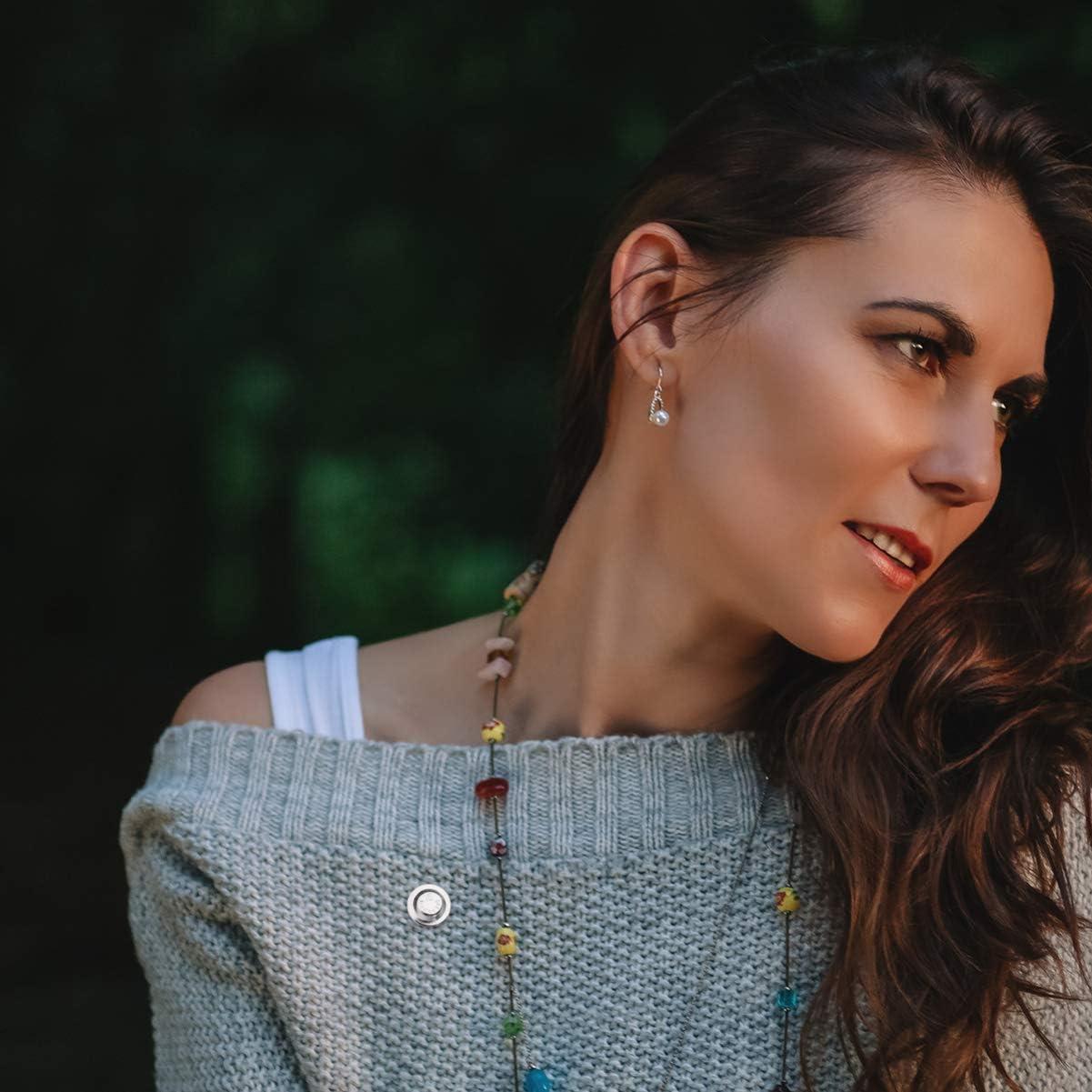 Botones Magnéticos Healifty 24PCS Redondos Plata 17mm