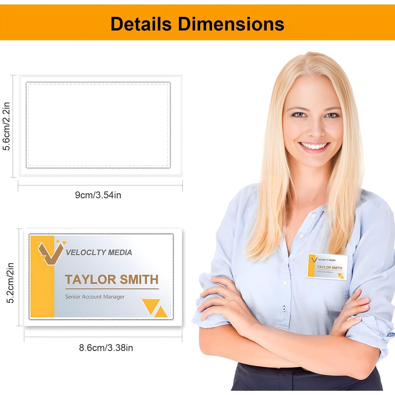 Sujetadores de Nombre Fushing 50PCS con Inserts 5.7x8.9cm