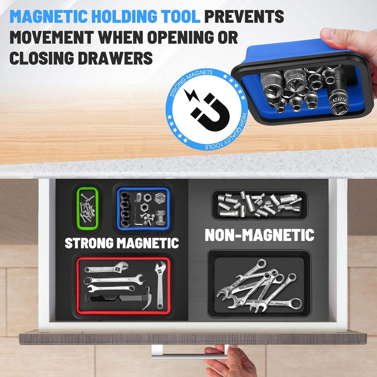 Juego de Bandejas Magnéticas Plegables Jebousike 3 Piezas