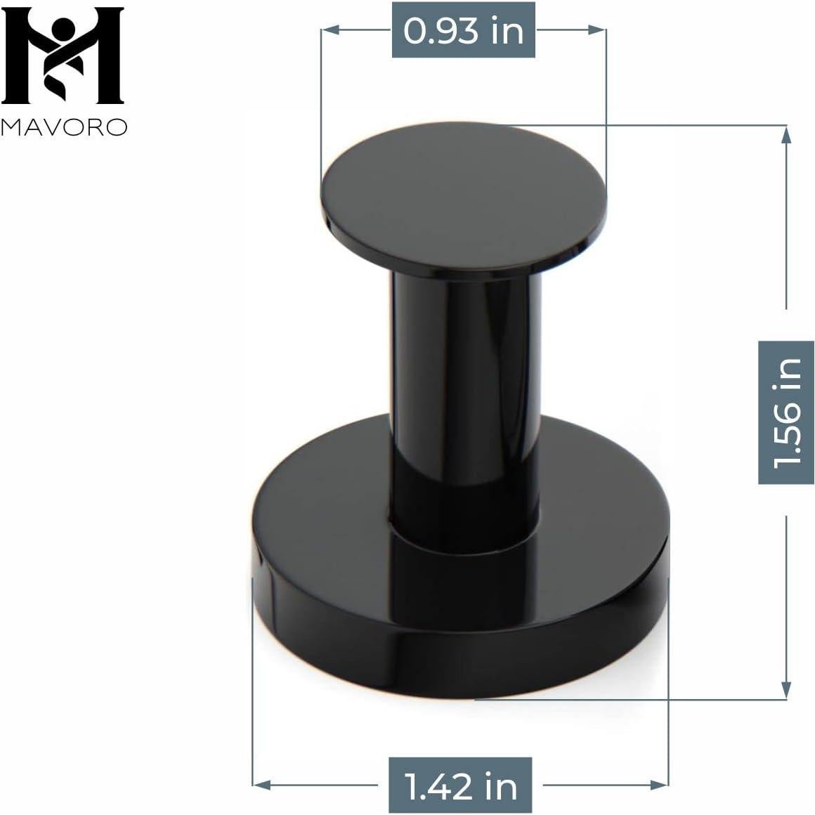 Ganchos Magnéticos Fuertes Mavoro Negro - Juego de 2