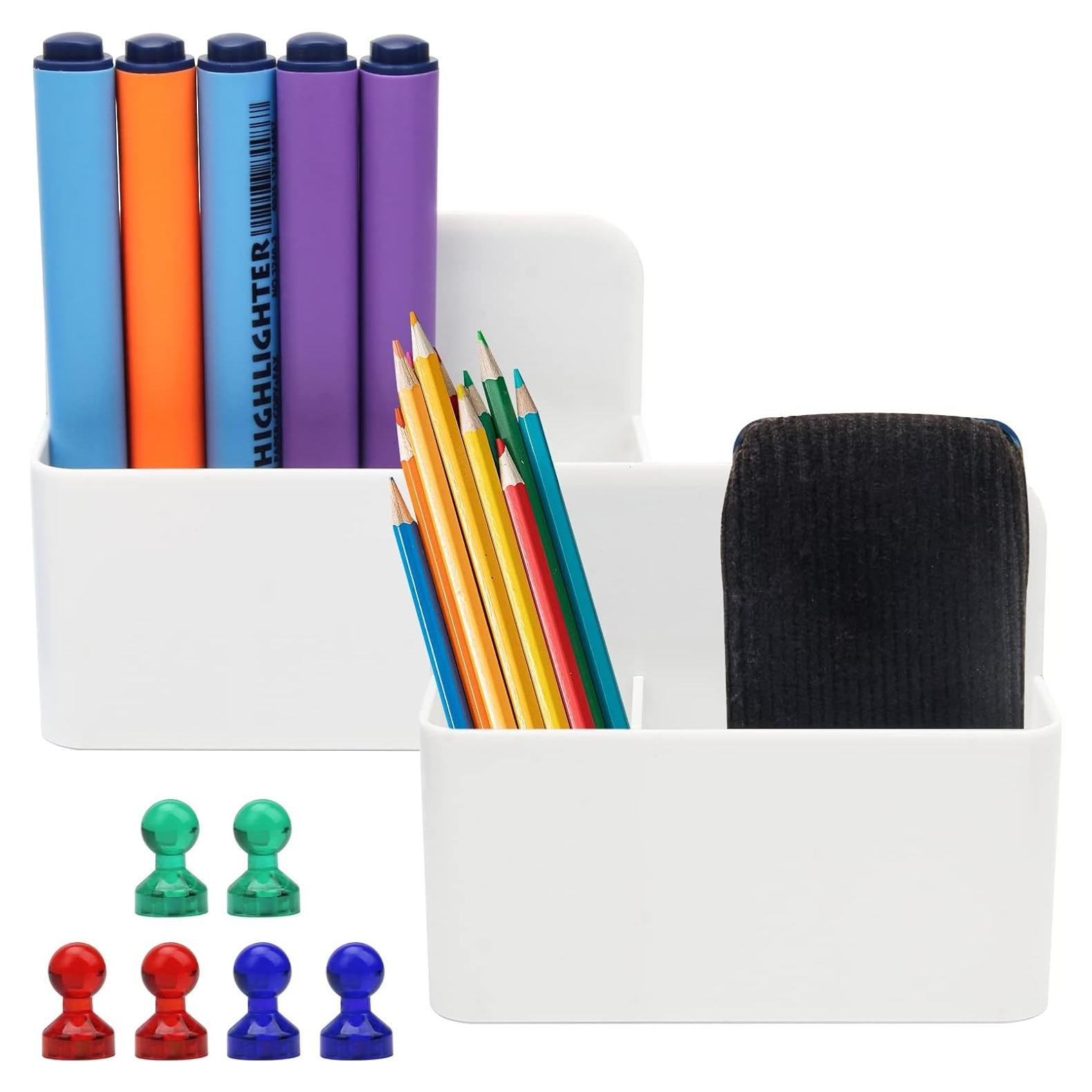 Soporte Magnético para Marcadores Catcan - 2 Piezas Blanco