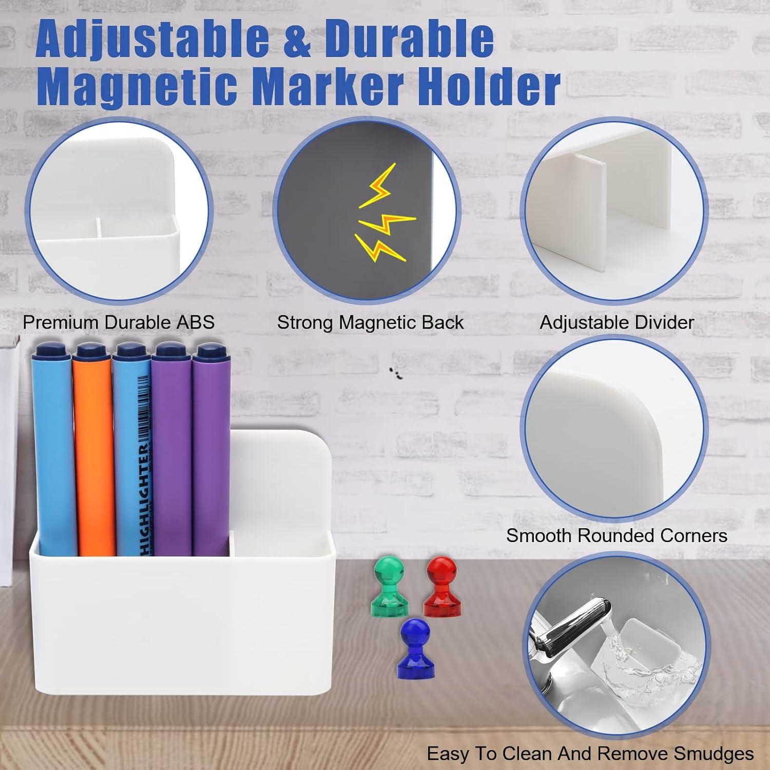 Soporte Magnético para Marcadores Catcan - 2 Piezas Blanco