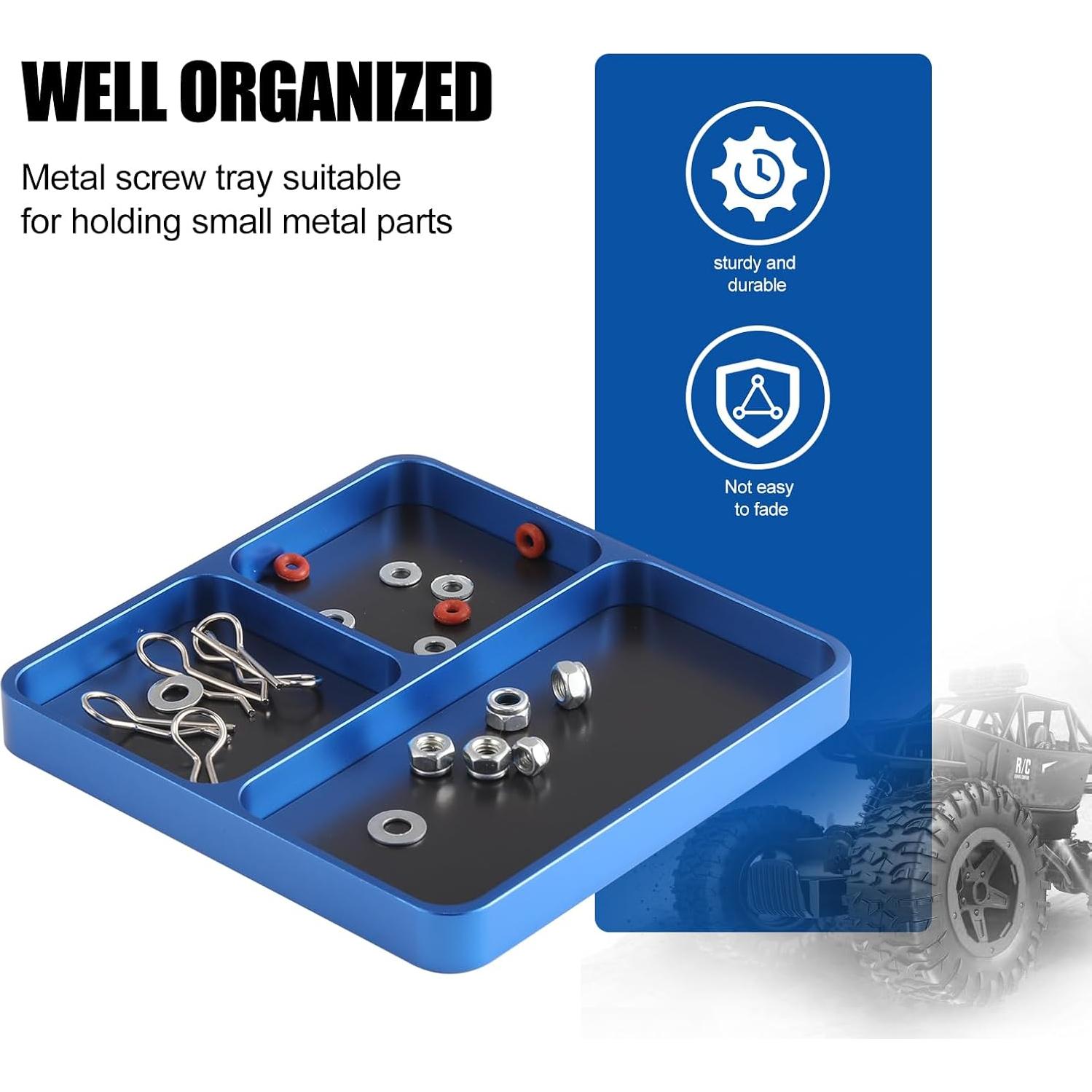 Bandeja Magnética de Tornillos Shaluoman 9.9cm Azul