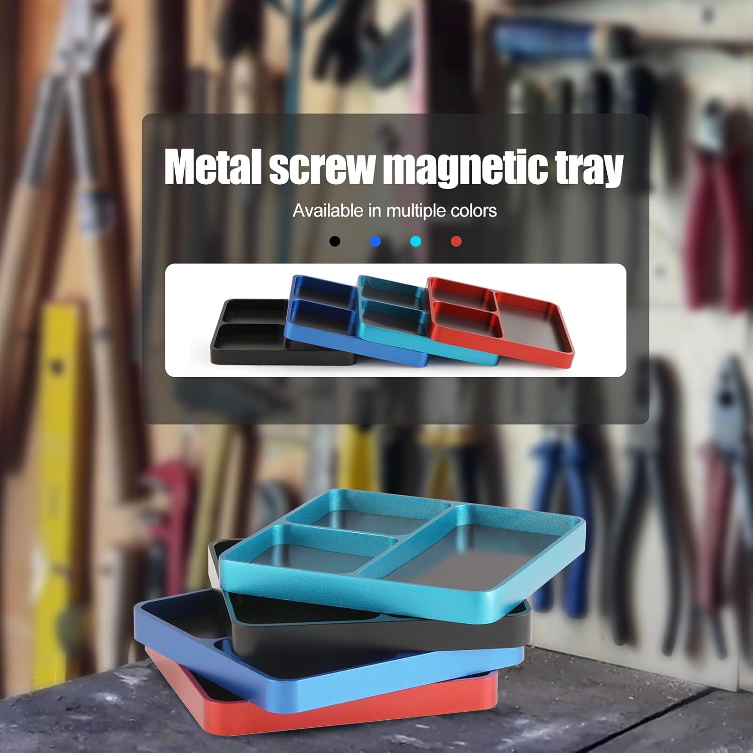 Bandeja Magnética de Tornillos Shaluoman 9.9cm Azul