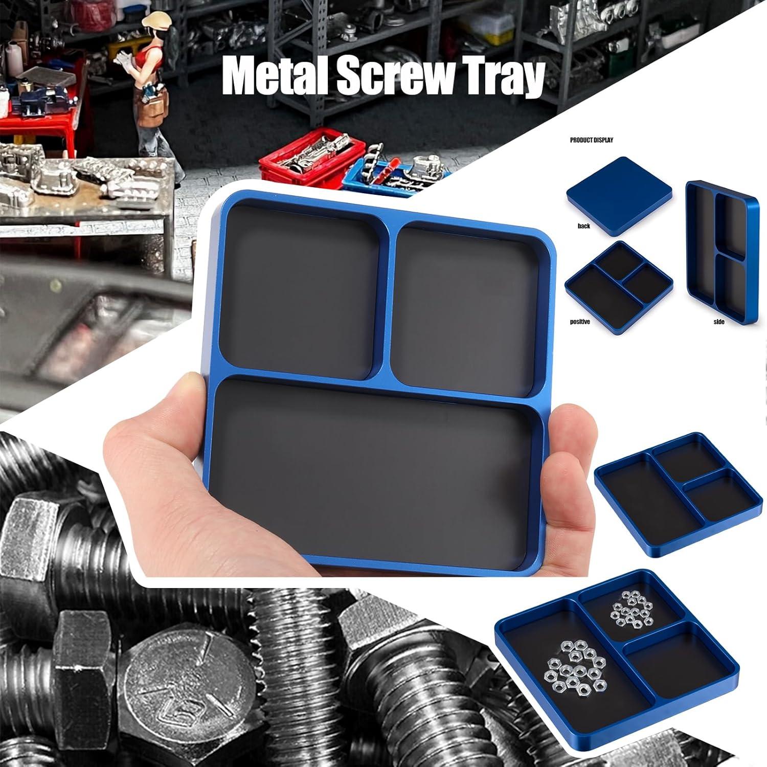 Bandeja Magnética de Tornillos Shaluoman 9.9cm Azul