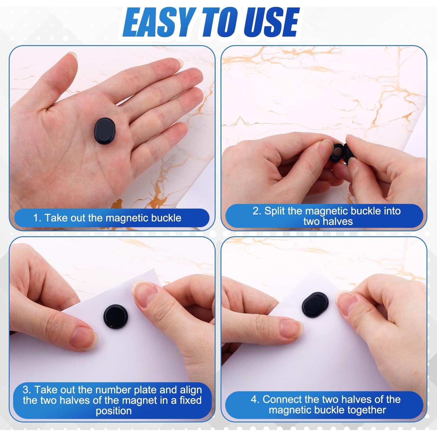 10 Pares de Clips Magnéticos para Número de Carrera Gosknor