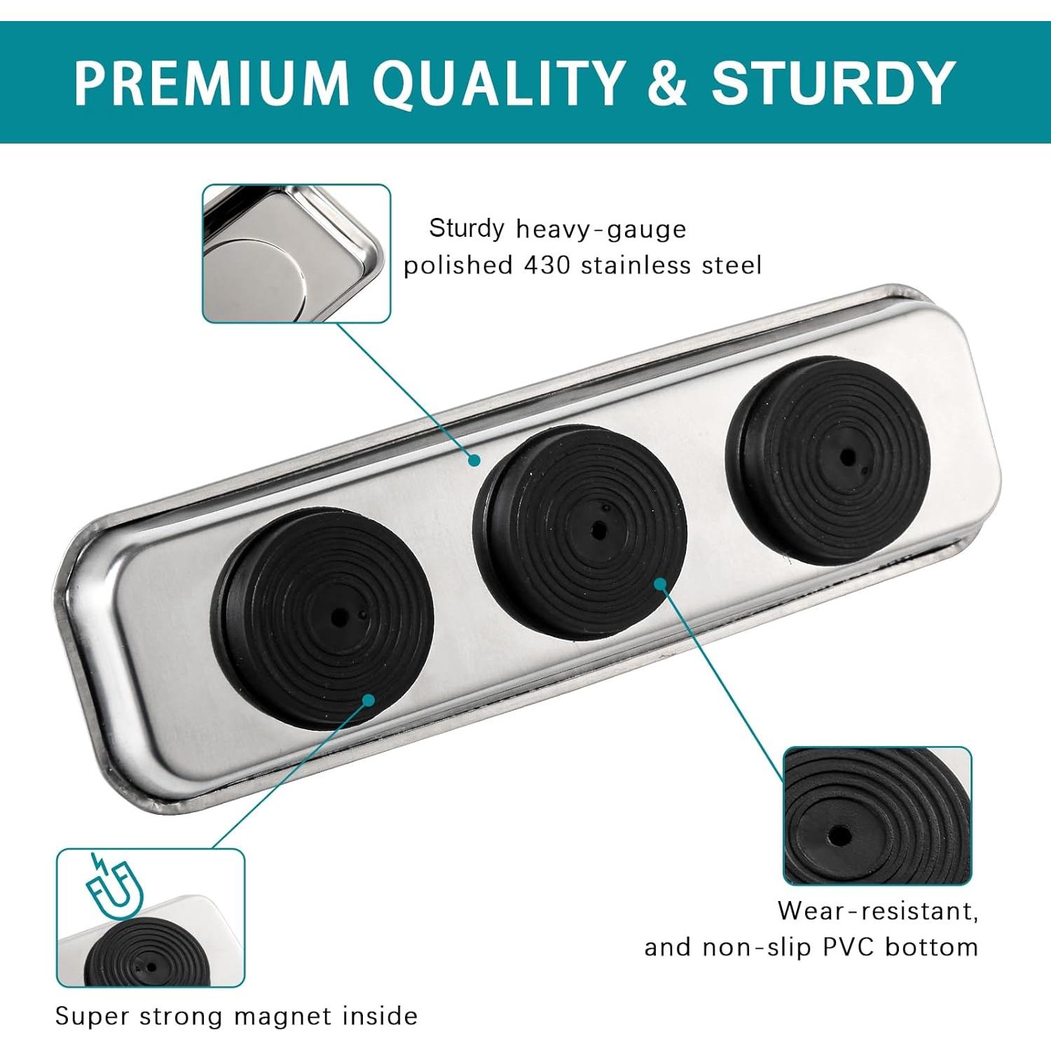 Juego de 3 Bandejas Magnéticas Rechabite de Acero Inoxidable