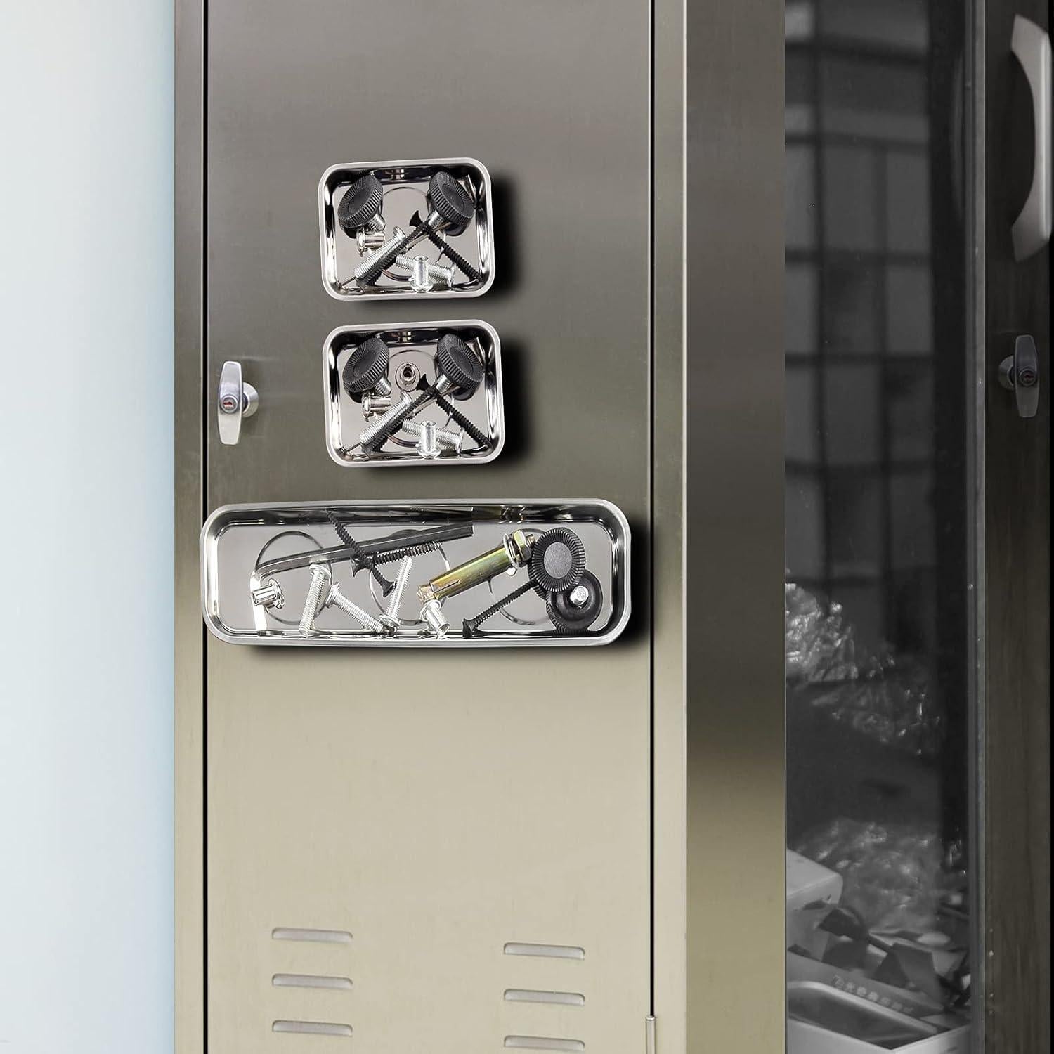 Juego de 3 Bandejas Magnéticas Rechabite de Acero Inoxidable