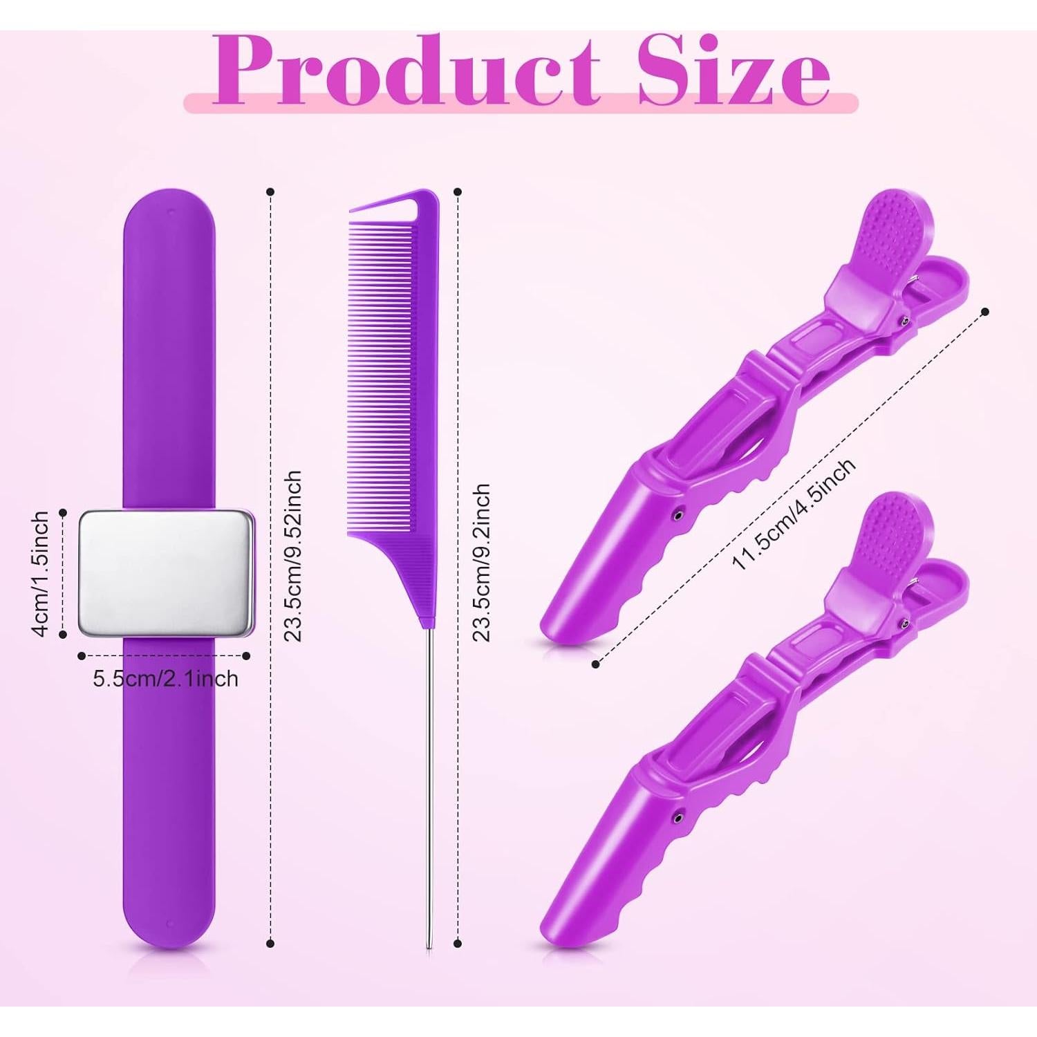 Kit de Herramientas para Trenzado de Cabello Nuenen Morado