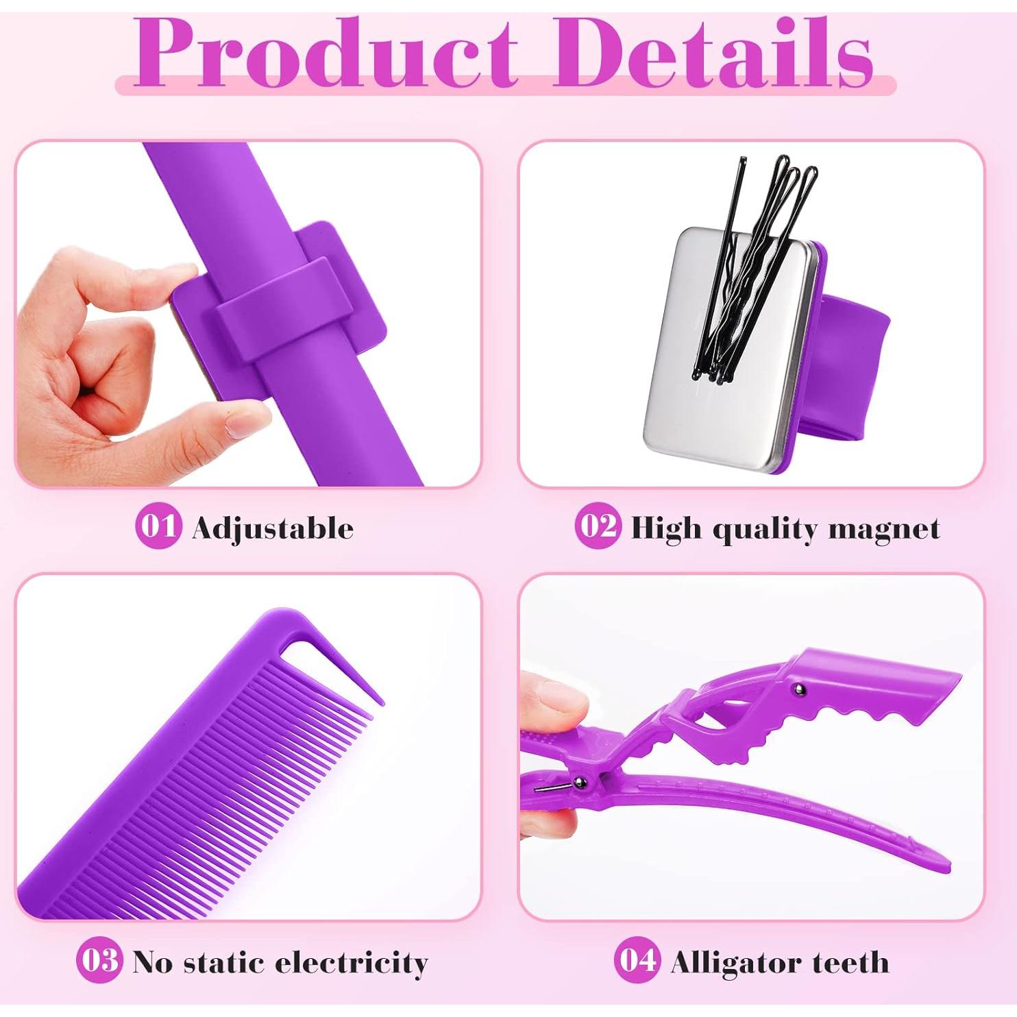 Kit de Herramientas para Trenzado de Cabello Nuenen Morado