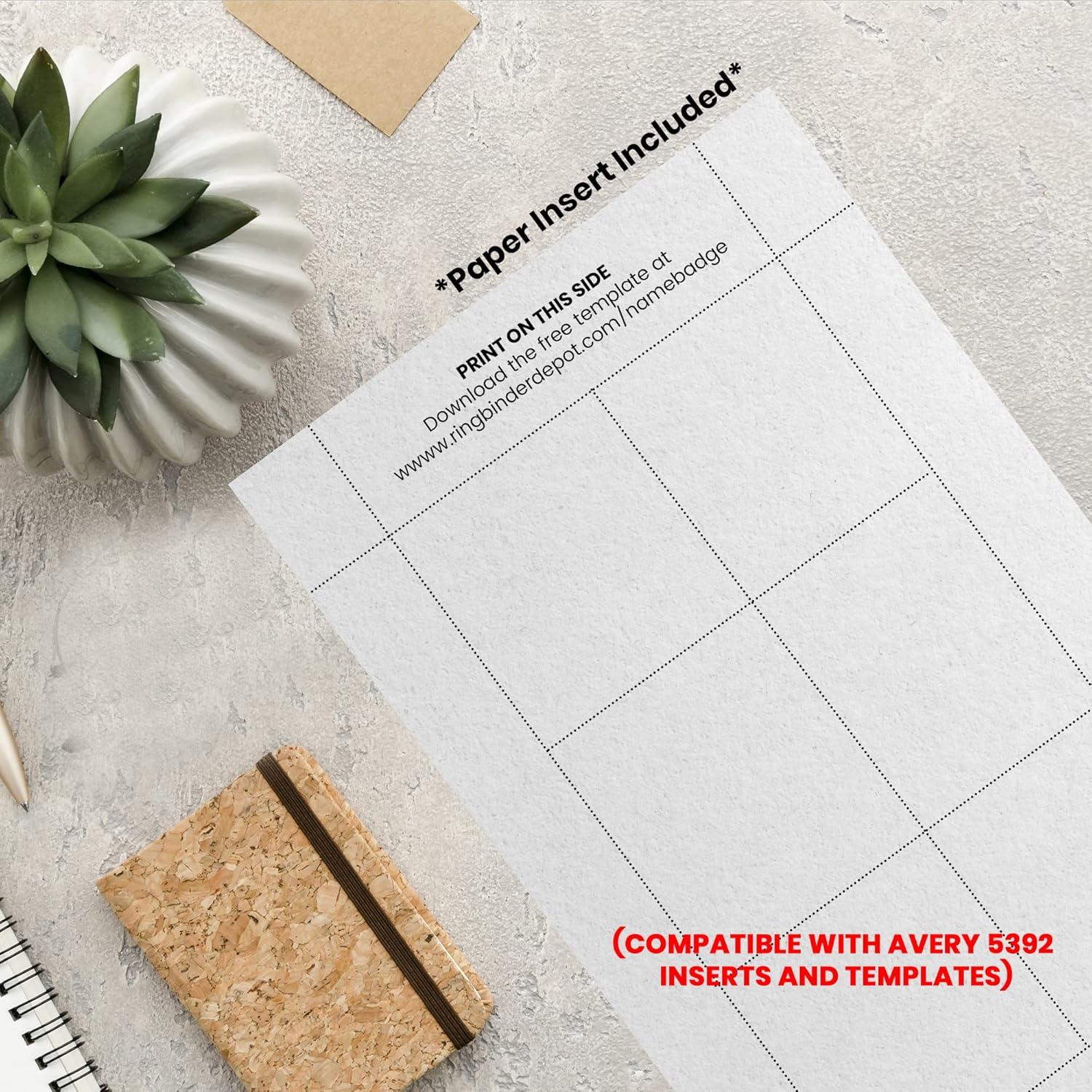 Kits de Sujetadores Magnéticos para Etiquetas de Nombre Performore - 50 Piezas 10.16x7.62 cm