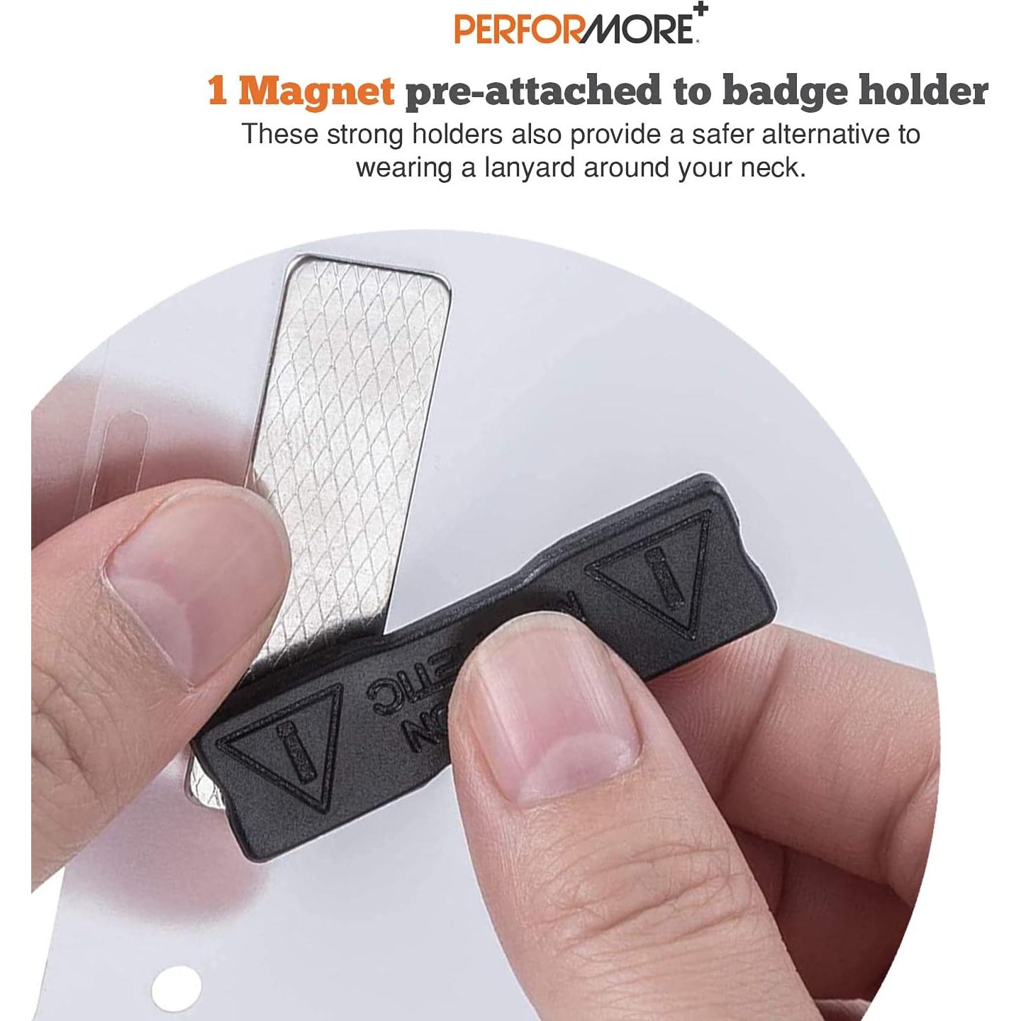 Kits de Sujetadores Magnéticos para Etiquetas de Nombre Performore - 50 Piezas 10.16x7.62 cm