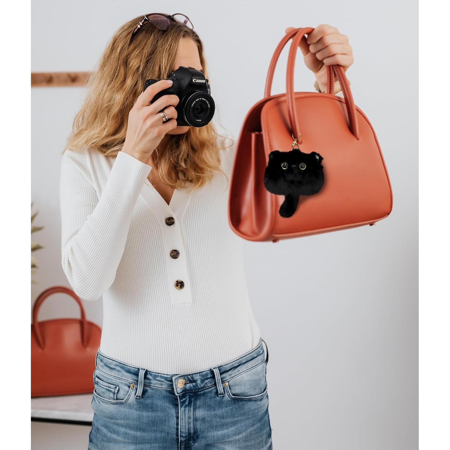 Monedero de Peluche Gato HUIJUFU 16x22 cm Kawaii