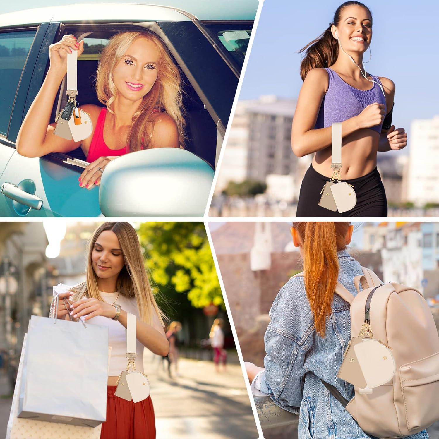 Monedero de muñeca Hovmwey con llavero y doble bolsa 18 cm