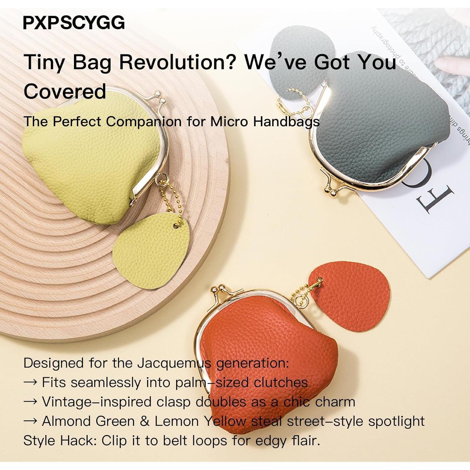 Monedero Pequeño de Cuero PU Vintage para Mujeres - Verde Almendra