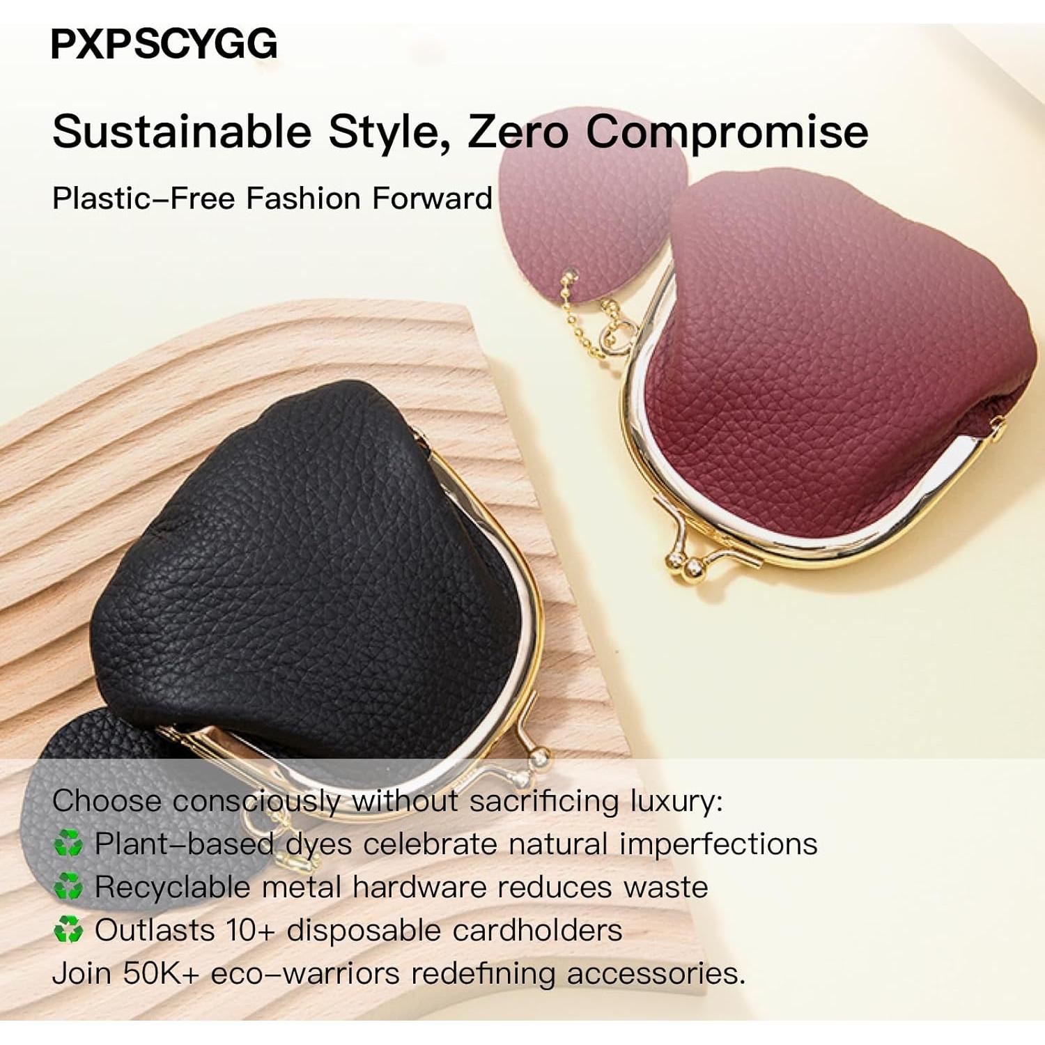 Monedero Pequeño de Cuero PU Vintage para Mujeres - Verde Almendra