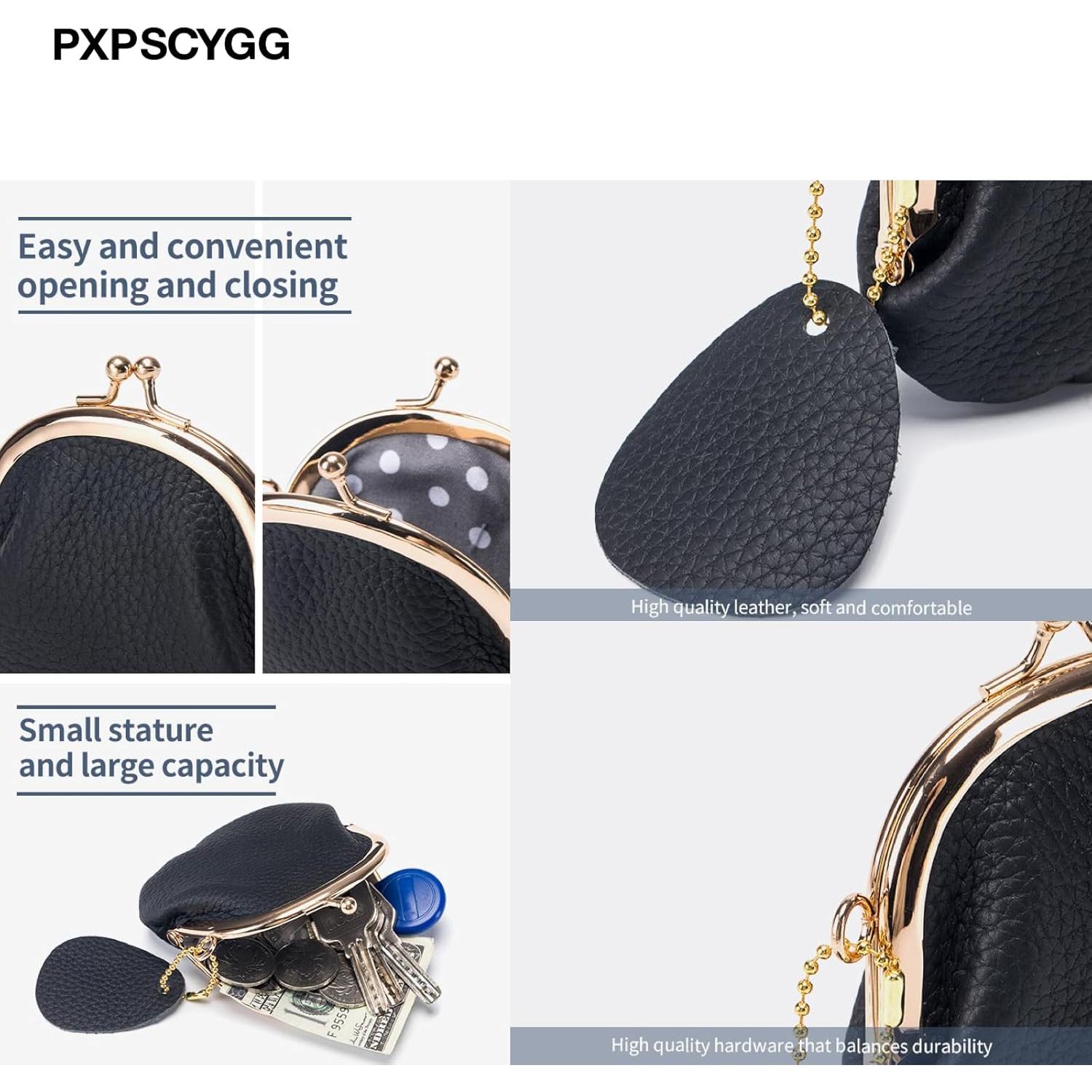 Monedero Pequeño de Cuero PU Vintage para Mujeres - Verde Almendra