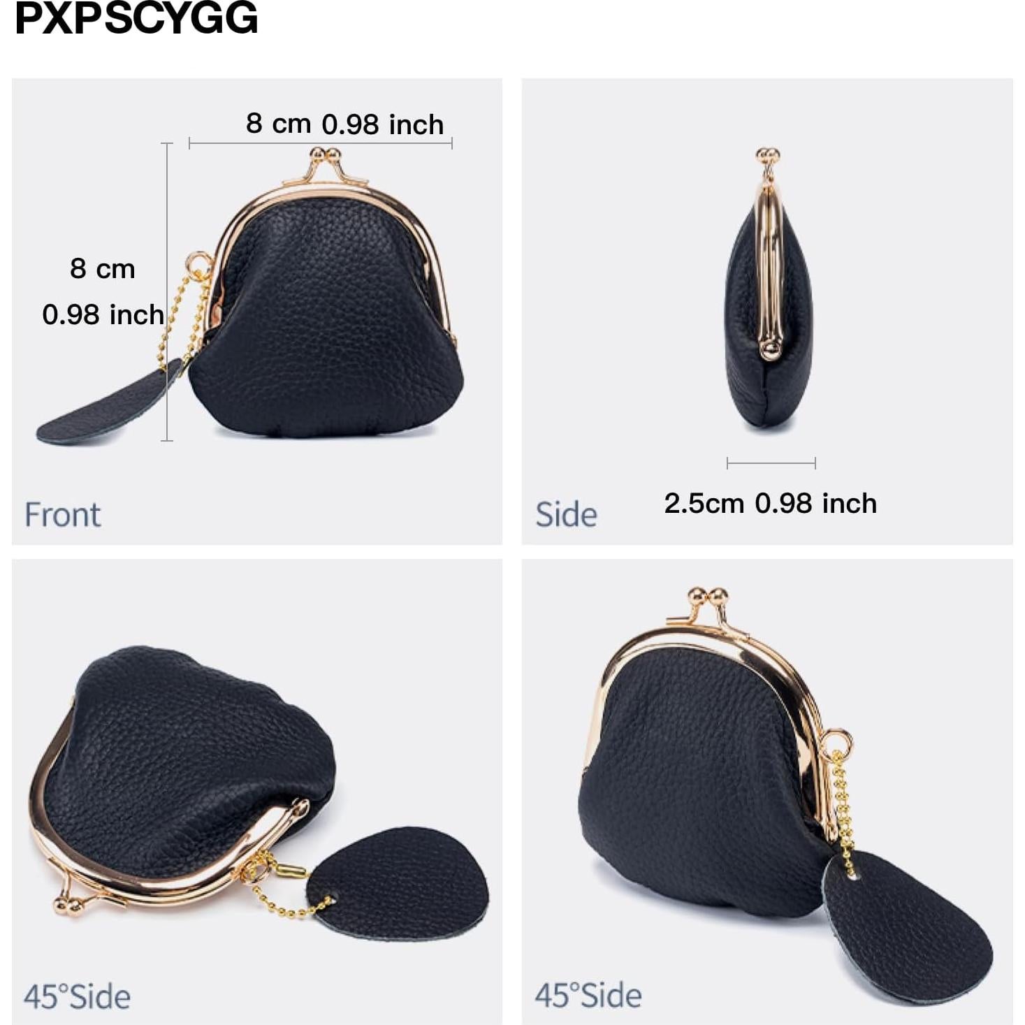 Monedero Pequeño de Cuero PU Vintage para Mujeres - Verde Almendra