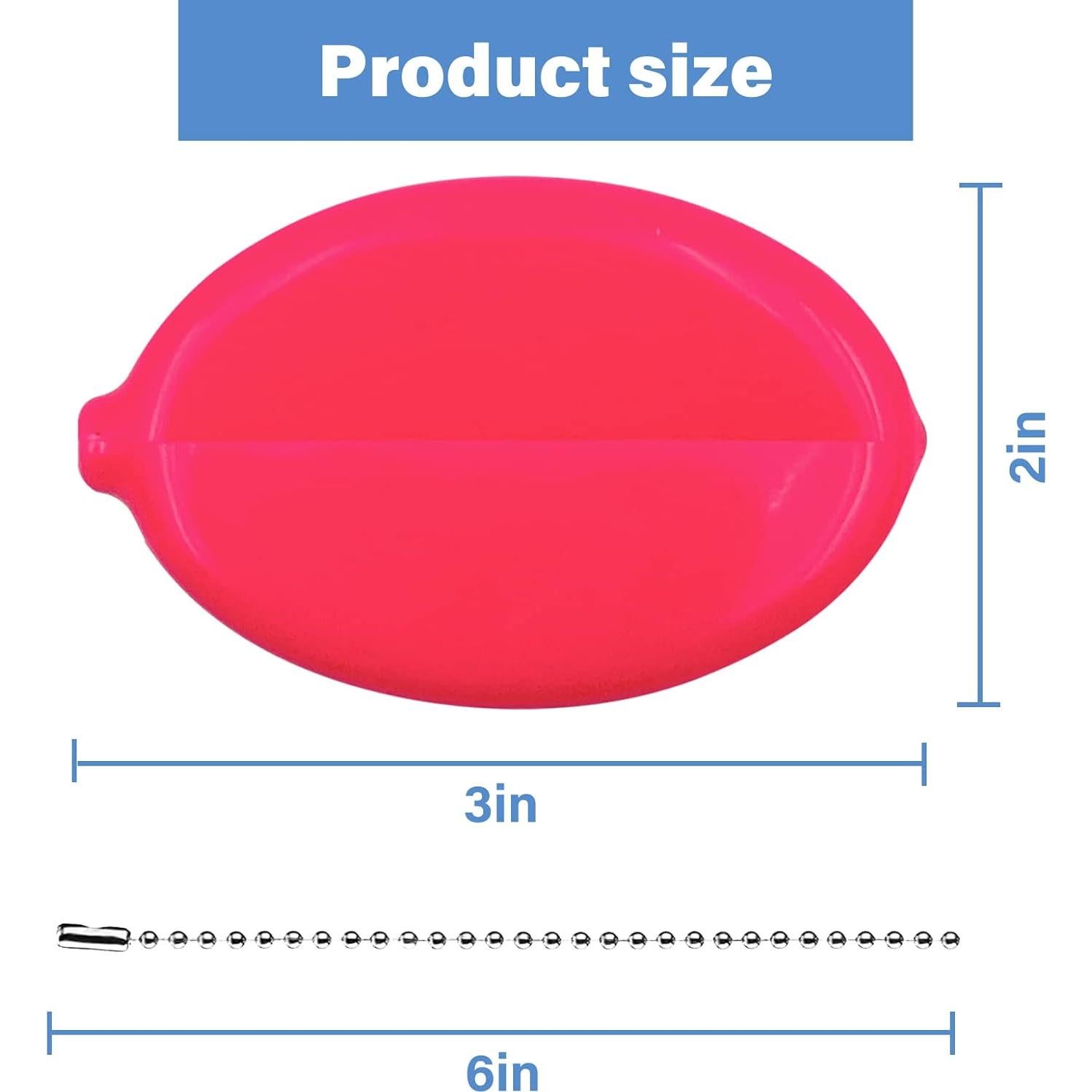 Monedero Ovalado DEEZOMO Rosa Neón - Organizador de Monedas