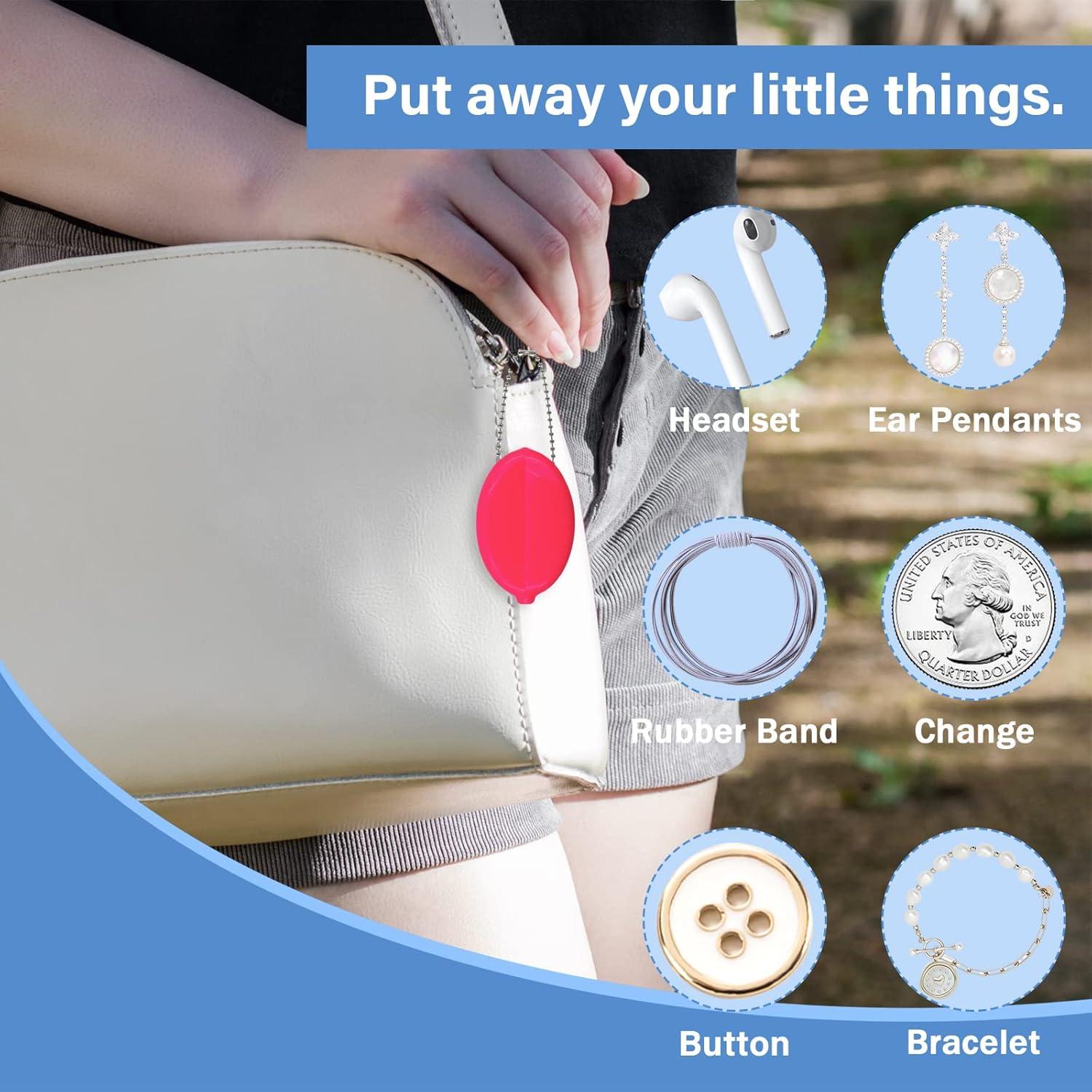 Monedero Ovalado DEEZOMO Rosa Neón - Organizador de Monedas