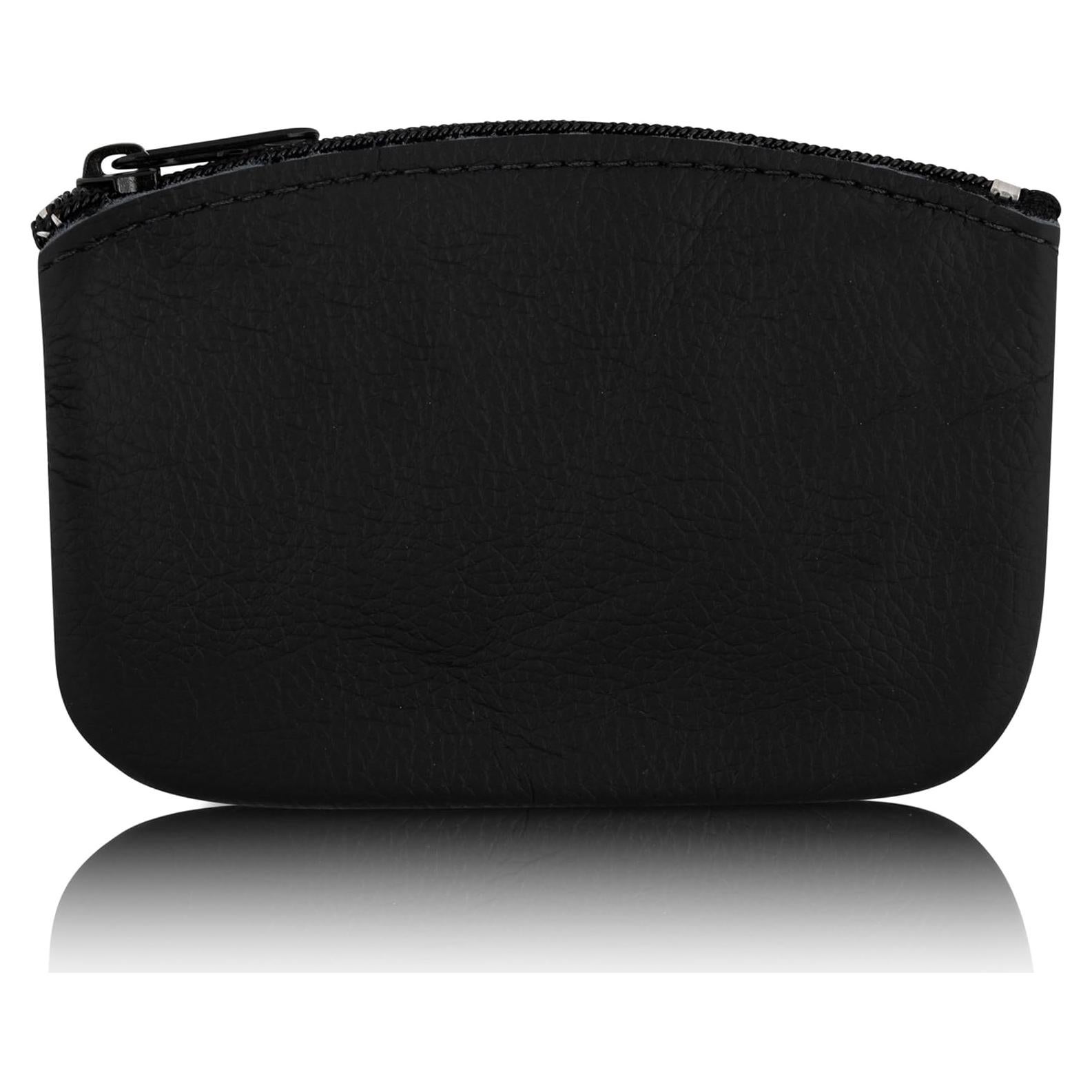 Monedero Grande de Cuero Genuino Nabob Leather Negro 12.7x7.6 cm