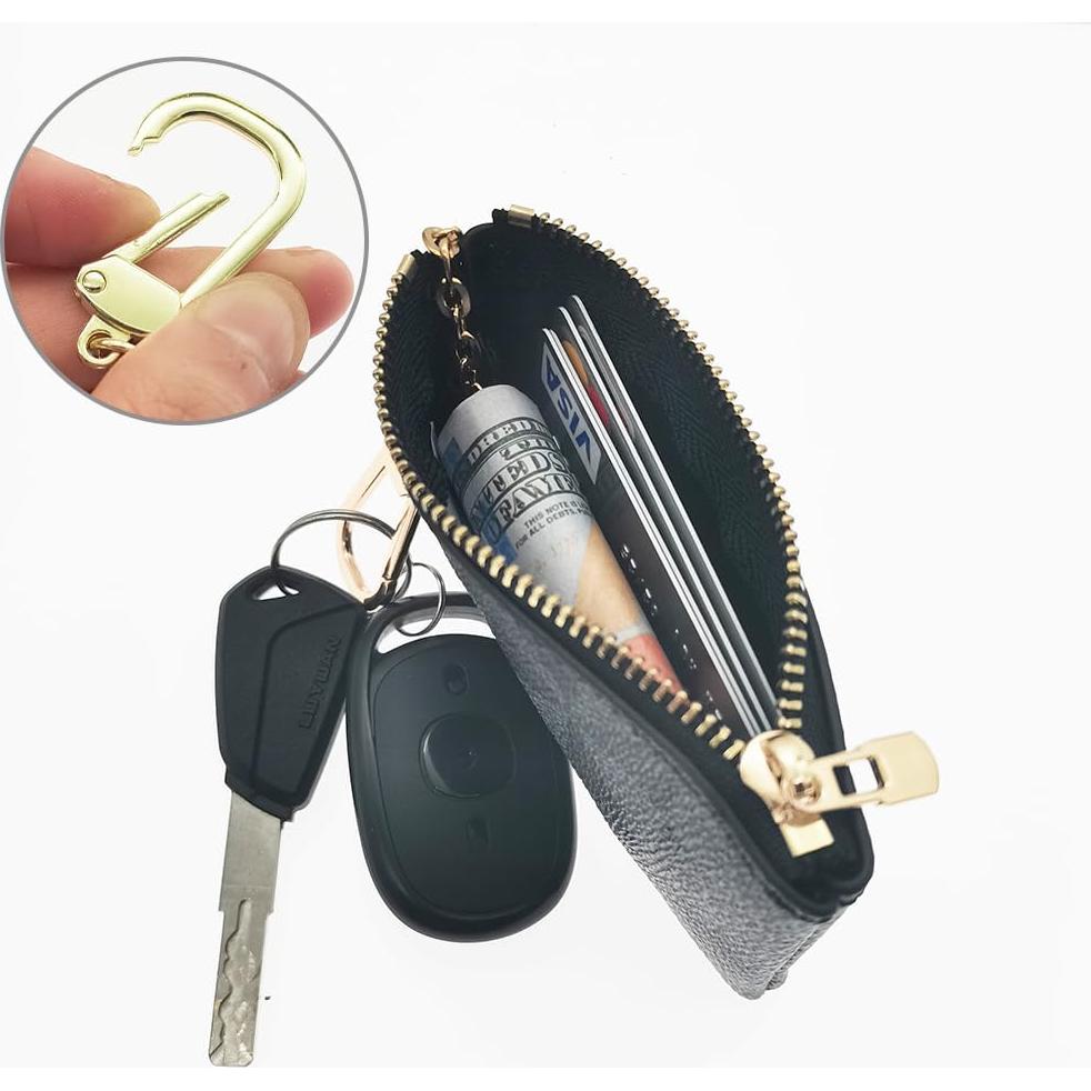 Monedero de Cuero Sintético MOCCNT Negro 11.5x7.5 cm