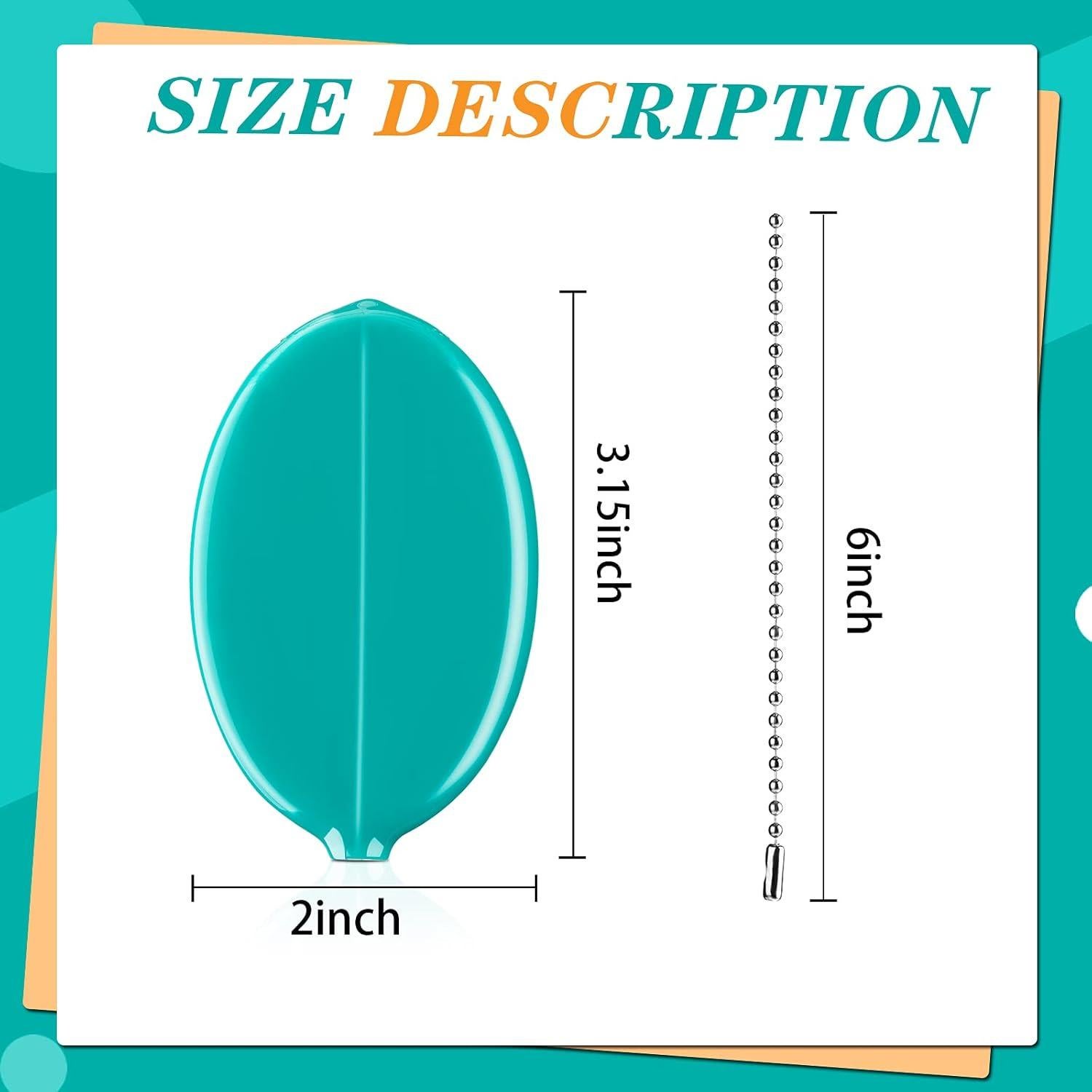 Monedero de goma Frienda 6 piezas multiusos con cadena