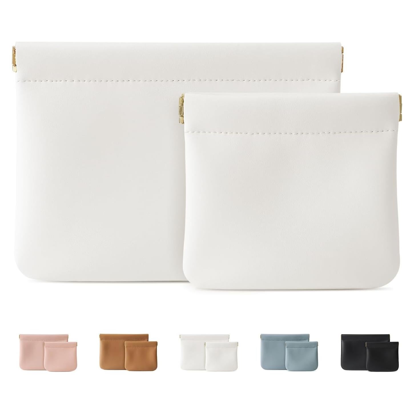 Paquete de 2 Bolsas de Maquillaje MEIBOOCH - Cuero de Superfibra