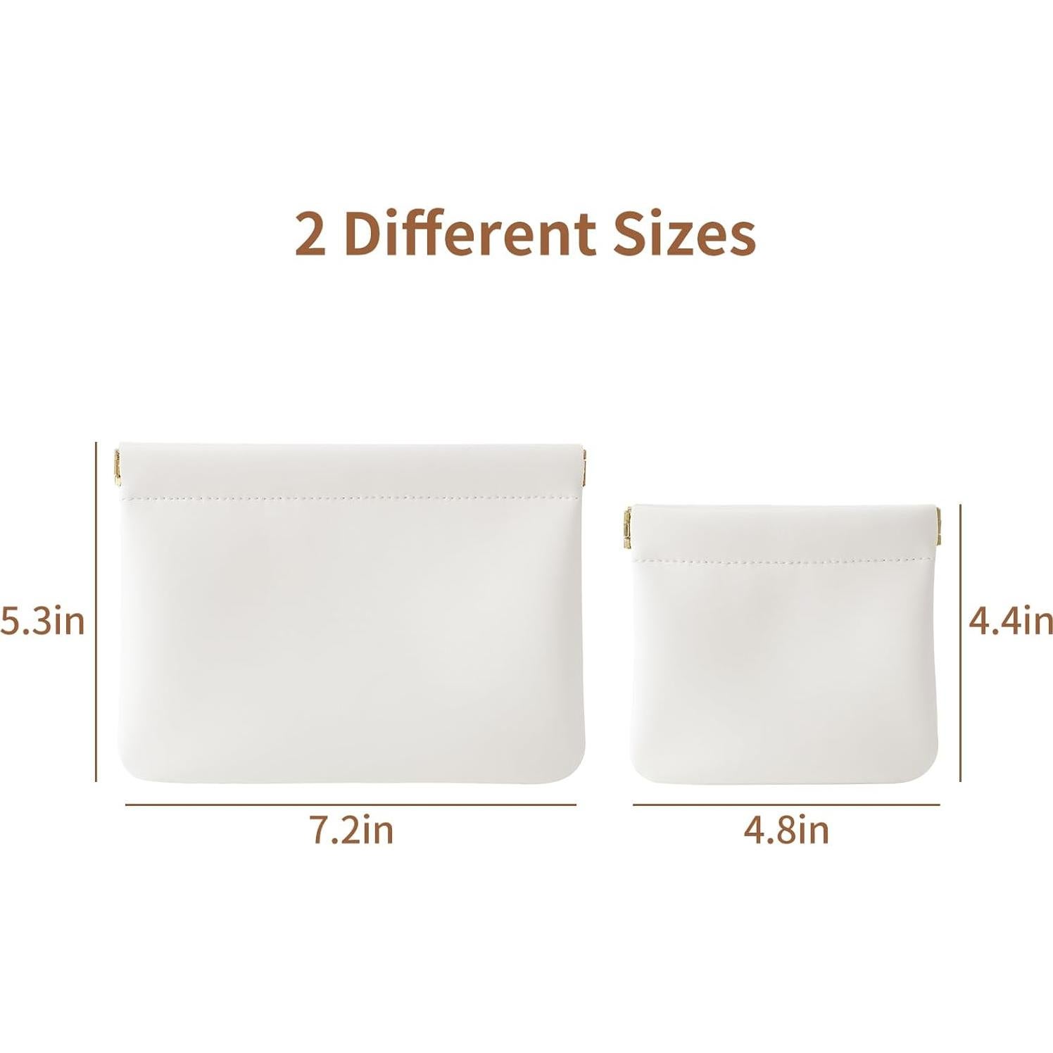 Paquete de 2 Bolsas de Maquillaje MEIBOOCH - Cuero de Superfibra