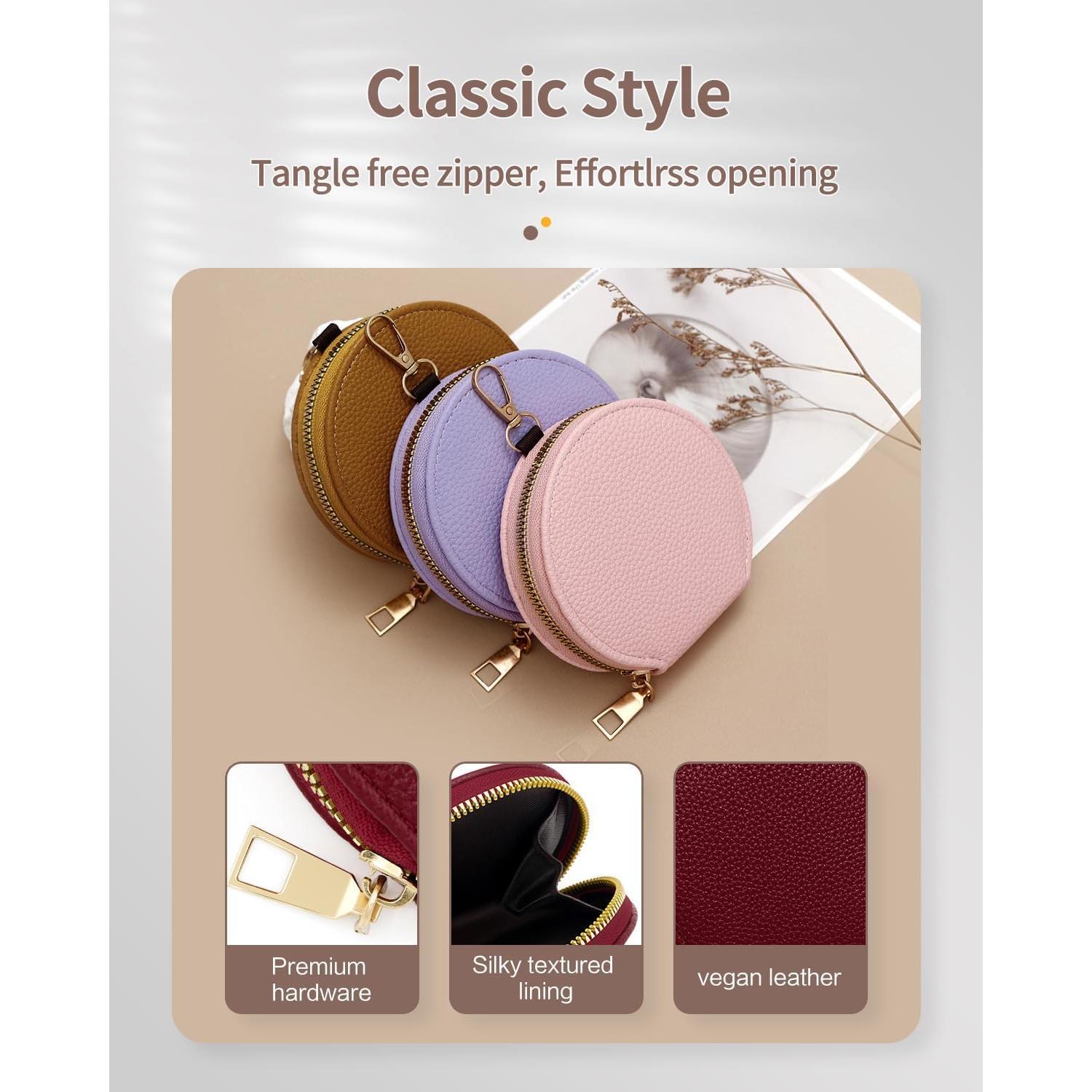 Monedero Pequeño SENCCO Vintage Negro con Llavero 9.9x9.9cm