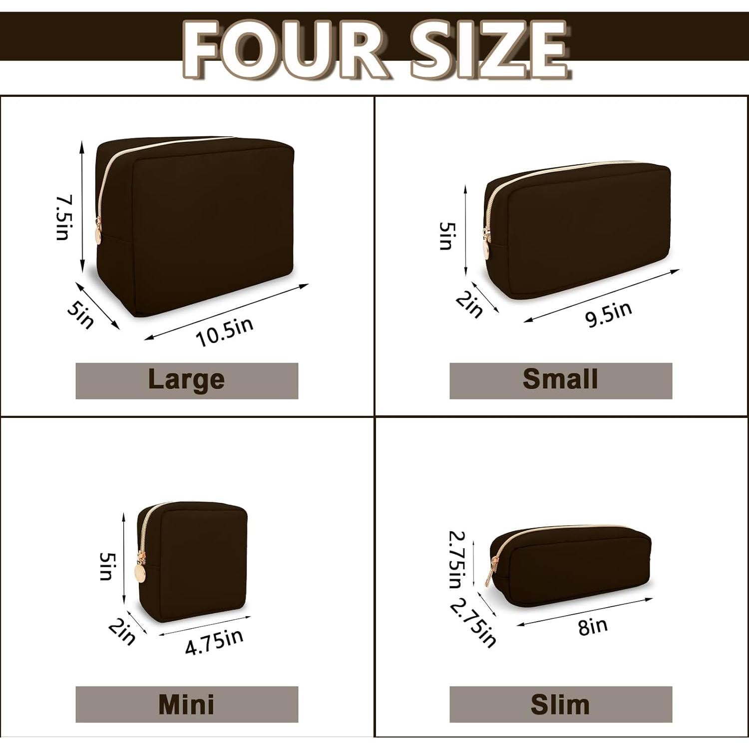 Bolsa de Maquillaje Mini UIXIZQ Nylon Impermeable Chocolate