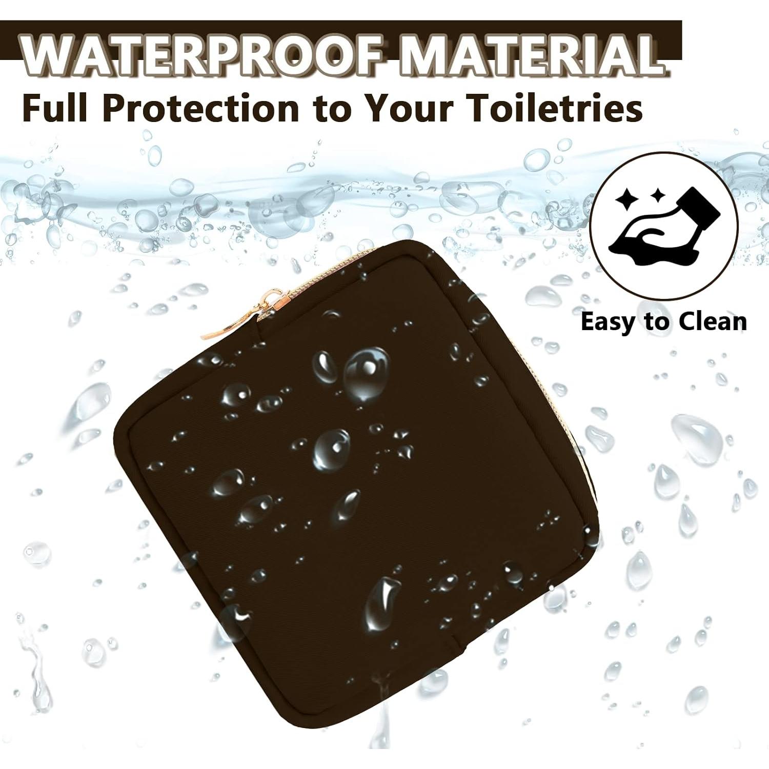 Bolsa de Maquillaje Mini UIXIZQ Nylon Impermeable Chocolate