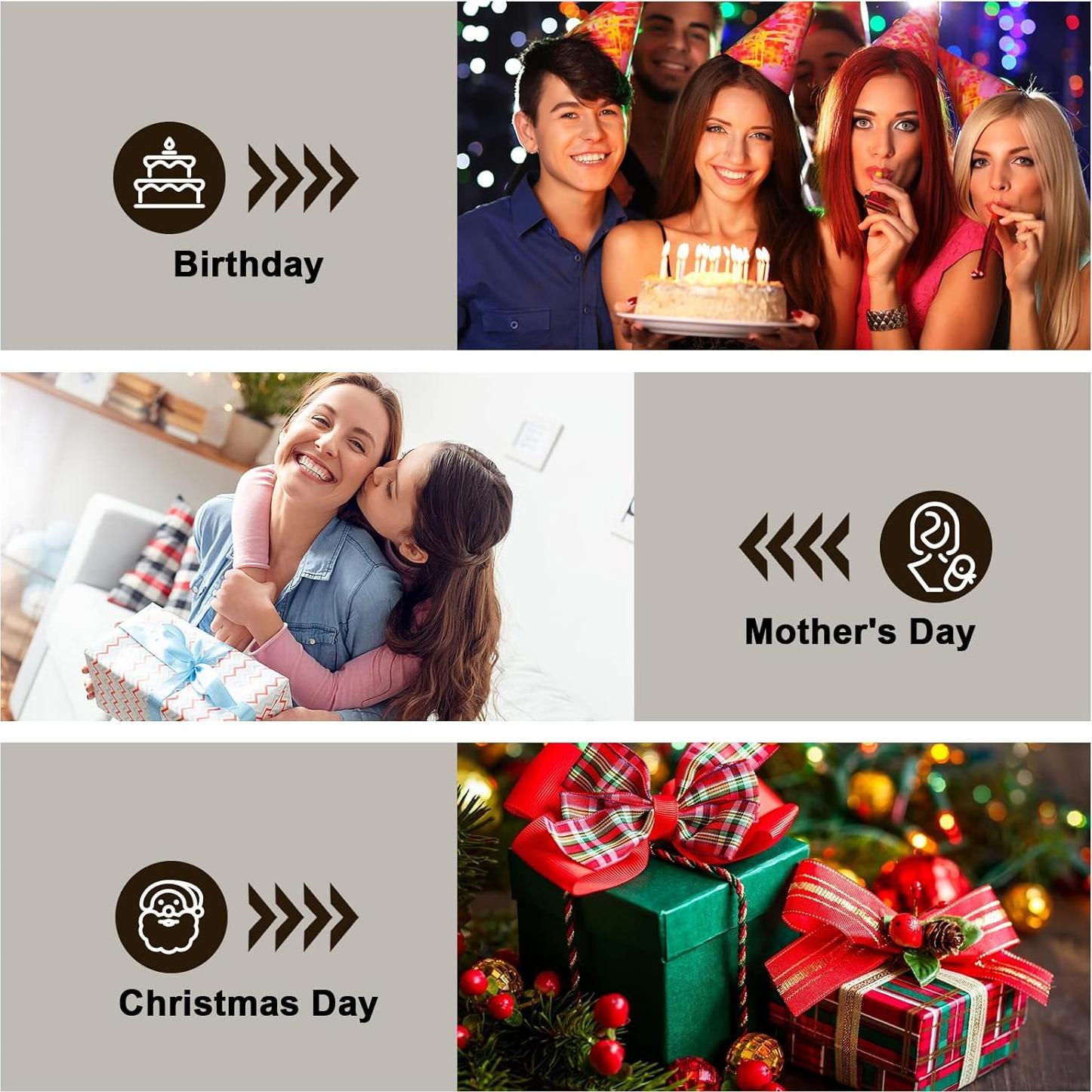 Bolsa de Maquillaje Mini UIXIZQ Nylon Impermeable Chocolate