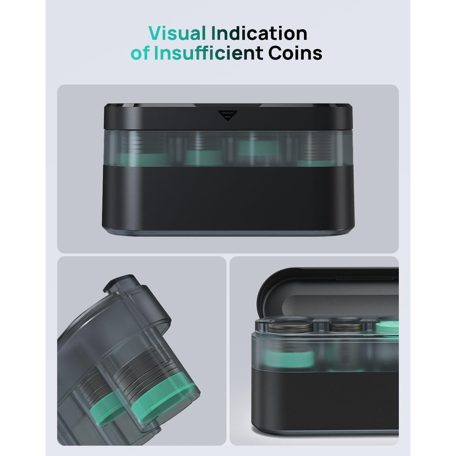 Organizador de Monedas HALOBLK HL01CB para Coche Negro