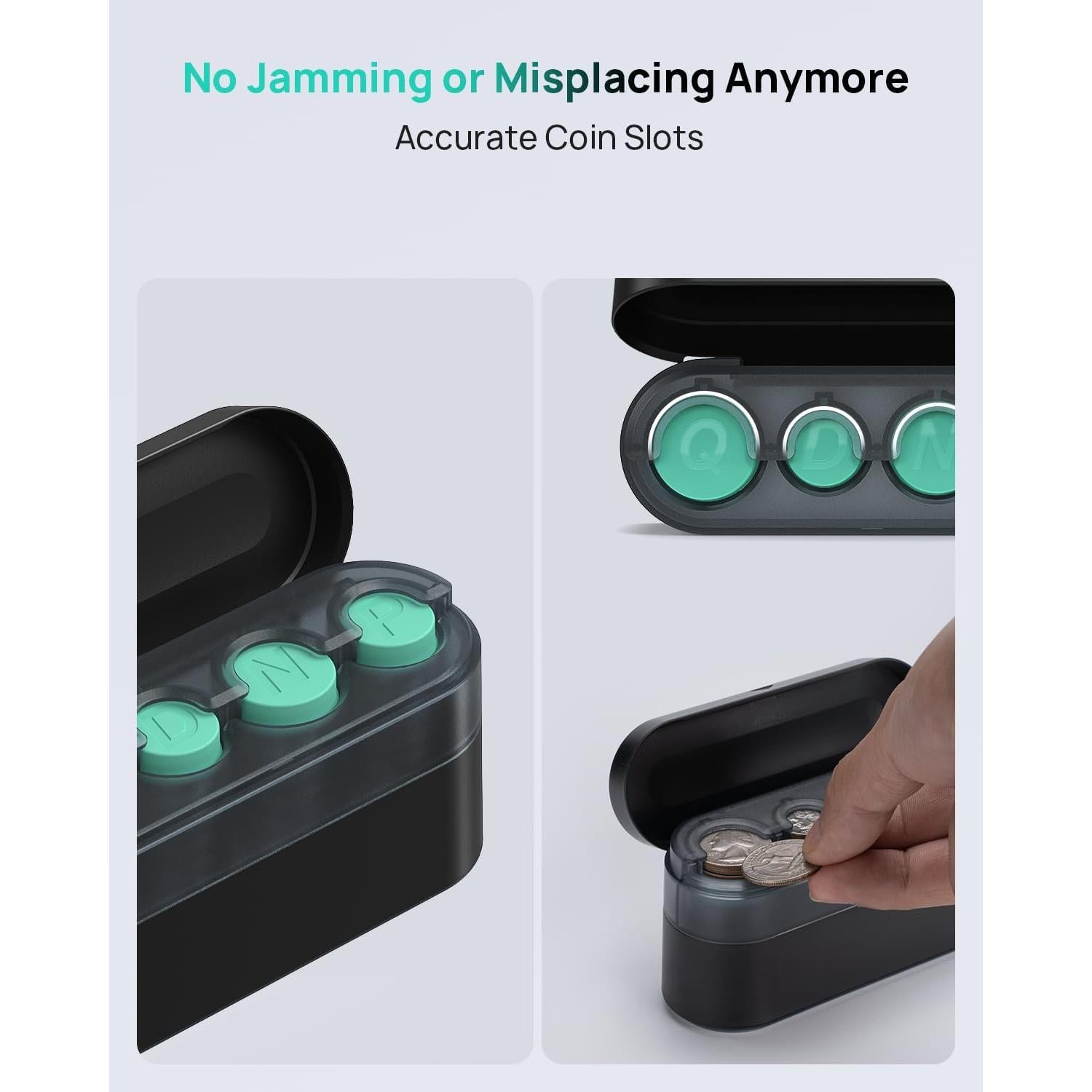 Organizador de Monedas HALOBLK HL01CB para Coche Negro