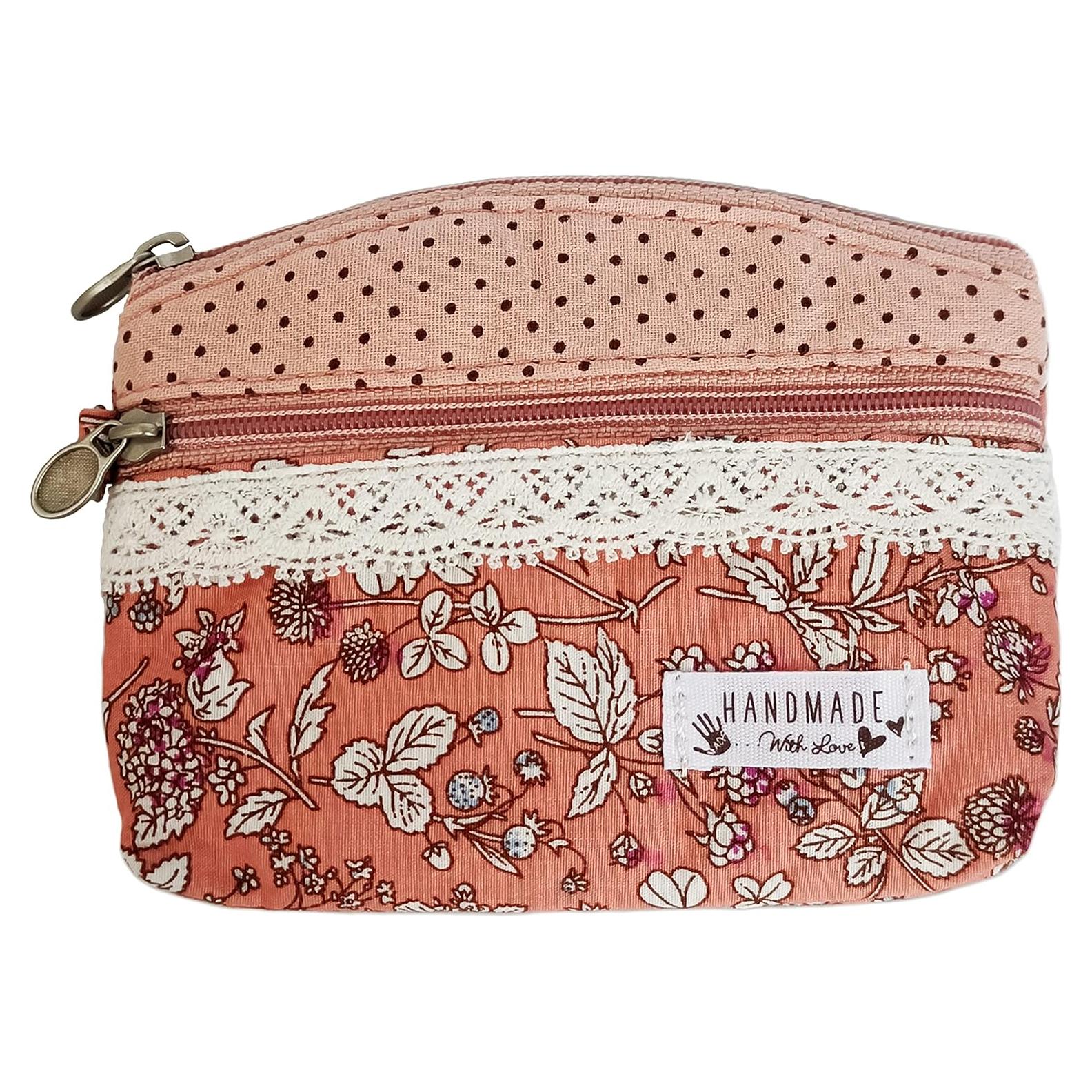 Monedero de Algodón para Niñas YHmyok Floral 11x14 cm