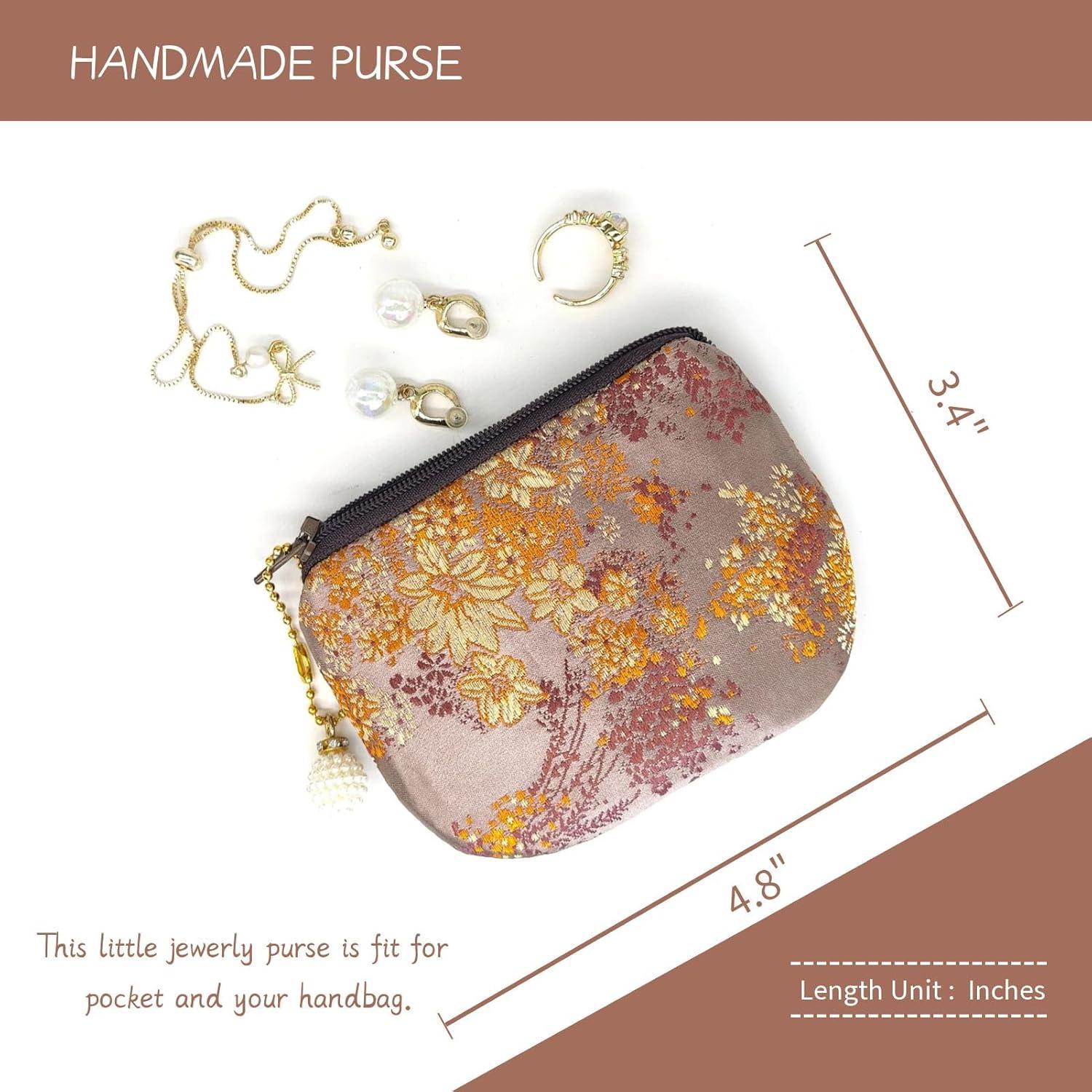 Bolsa de Joyería Hecha a Mano Golden Amy - 12.2x8.6 cm