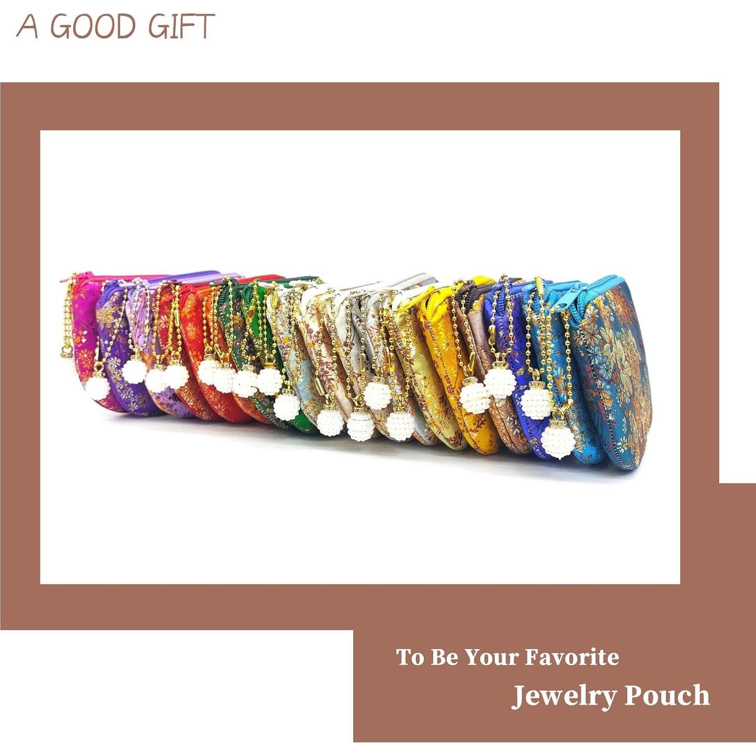 Bolsa de Joyería Hecha a Mano Golden Amy - 12.2x8.6 cm