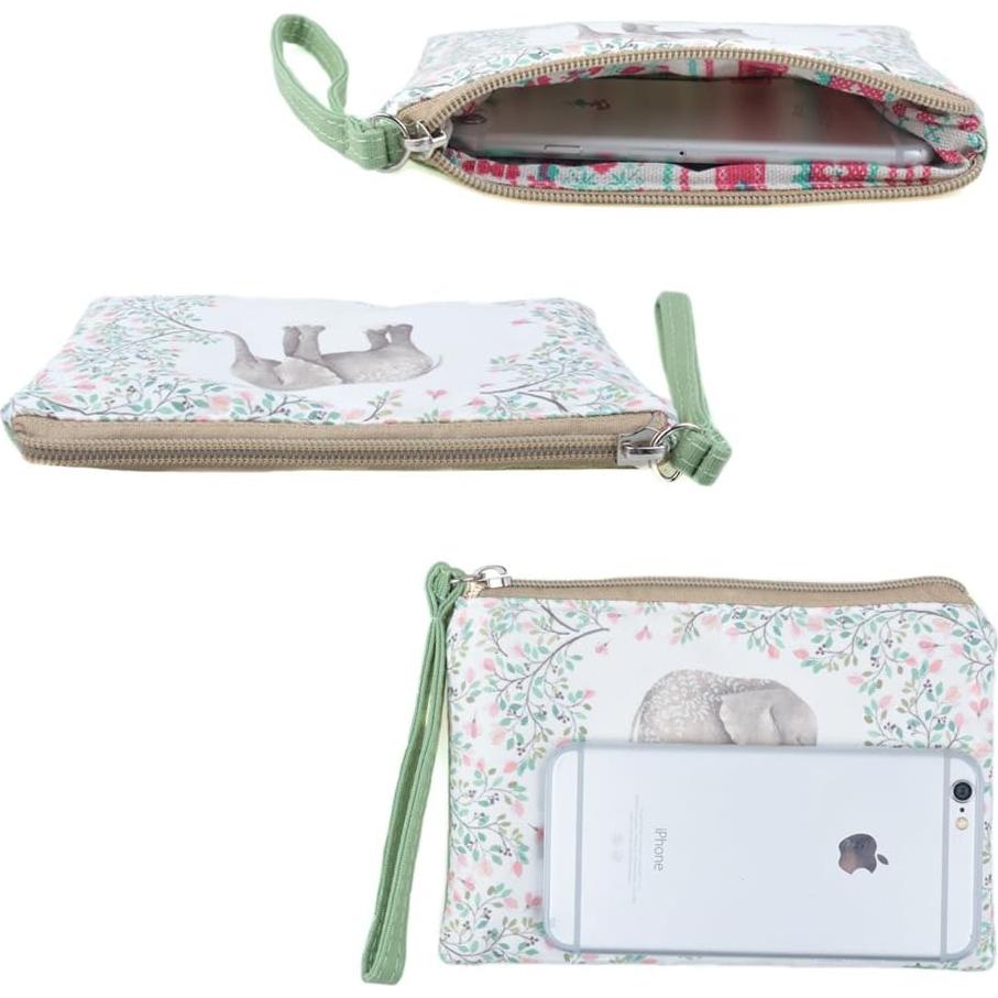 Monedero de Lona Rantanto BG0001 Elefante Flor 18x12cm