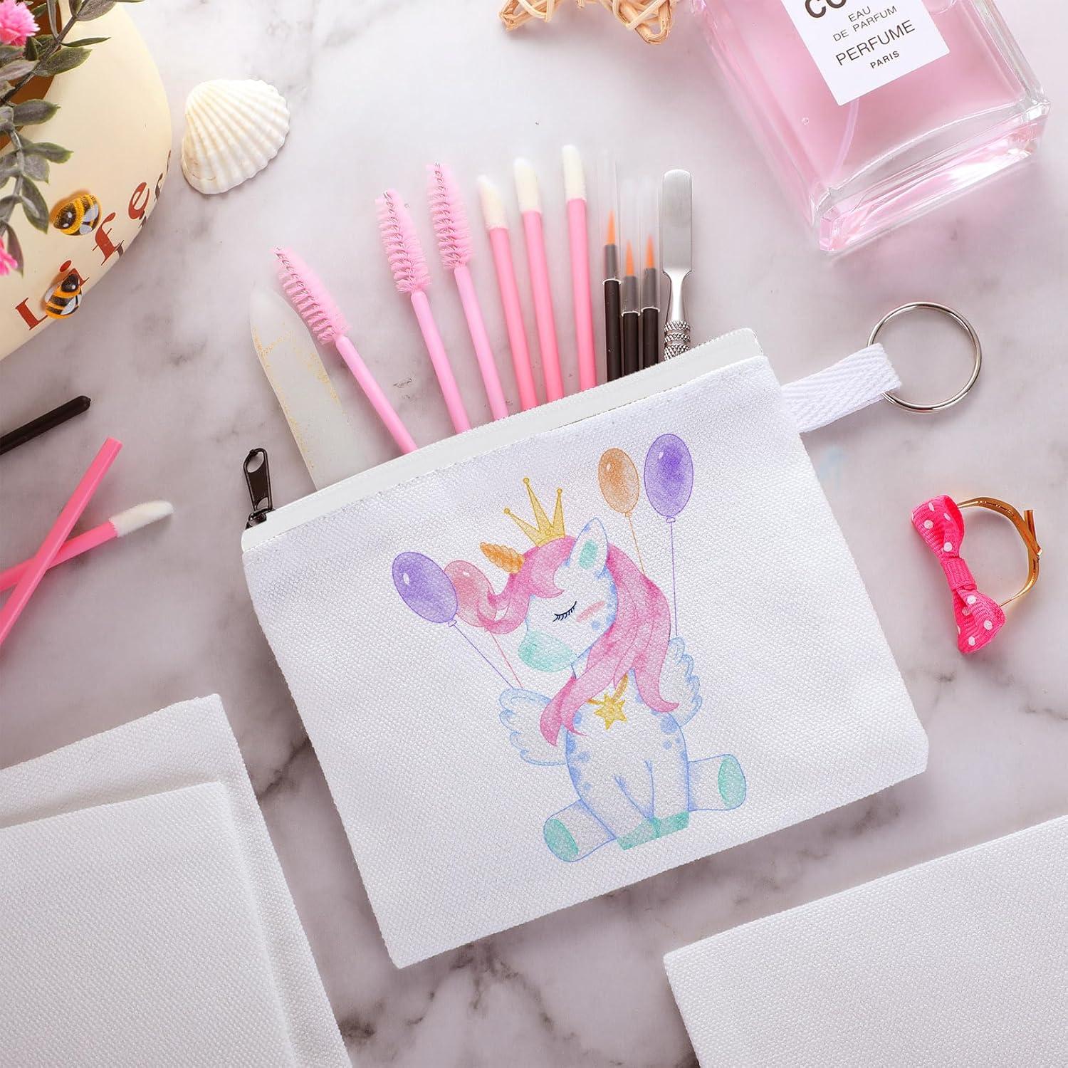 30 Bolsas de Maquillaje de Lona Frienda Blancas 11.5x9.5cm