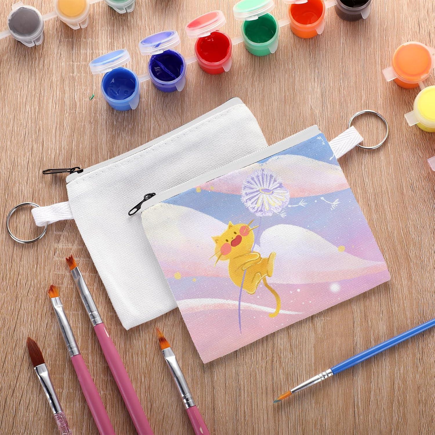 30 Bolsas de Maquillaje de Lona Frienda Blancas 11.5x9.5cm