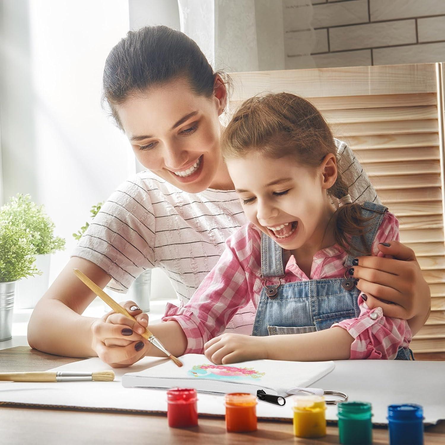 30 Bolsas de Maquillaje de Lona Frienda Blancas 11.5x9.5cm