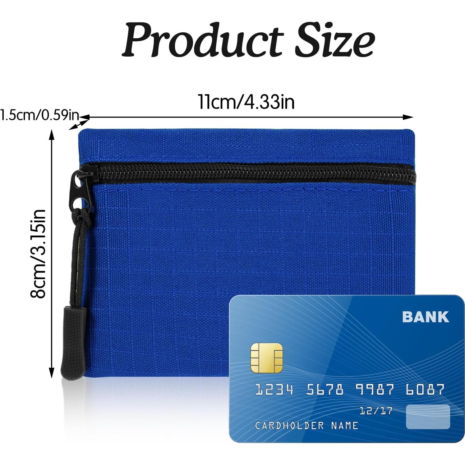 Mini Monedero de Lona Andibro Azul 11x8cm a Prueba de Agua