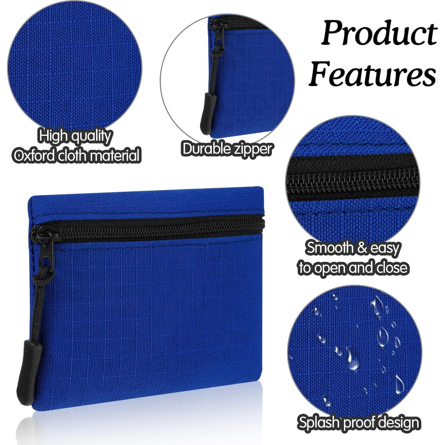 Mini Monedero de Lona Andibro Azul 11x8cm a Prueba de Agua