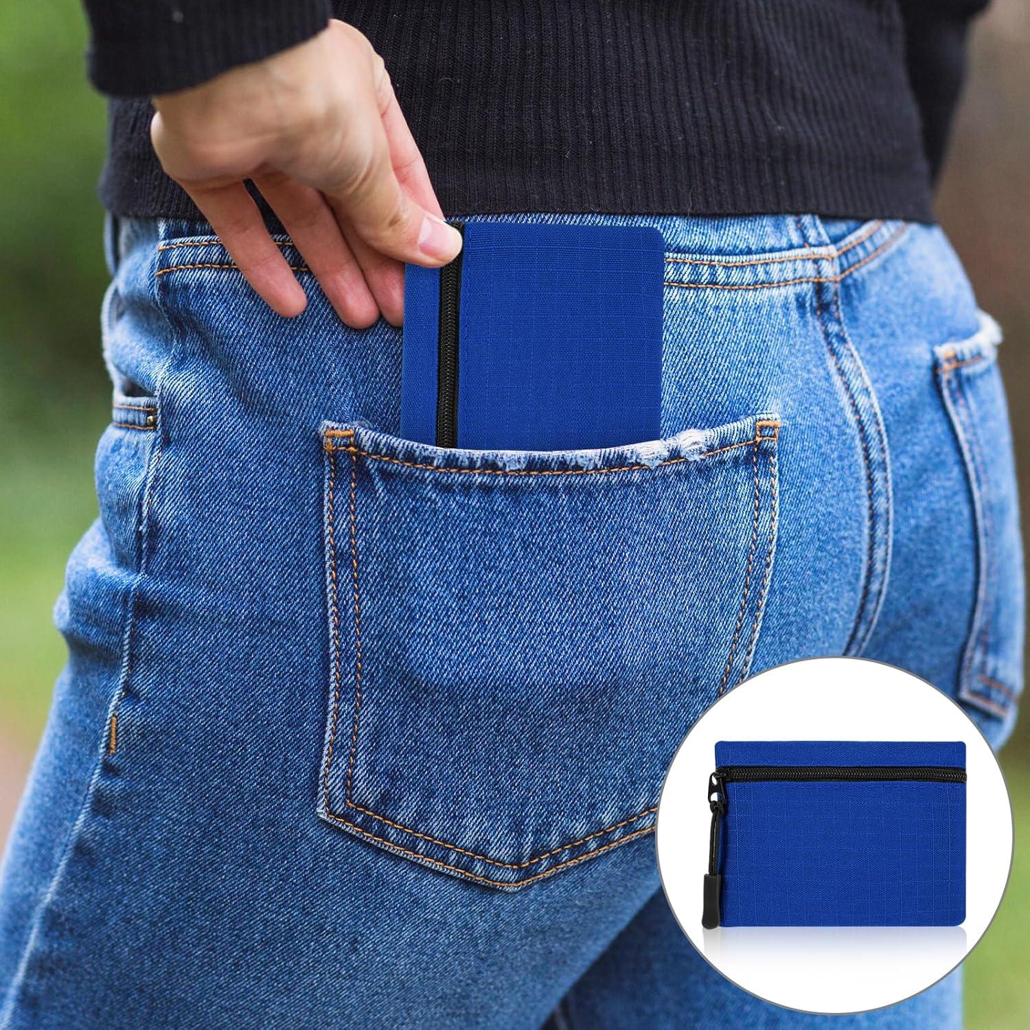 Mini Monedero de Lona Andibro Azul 11x8cm a Prueba de Agua