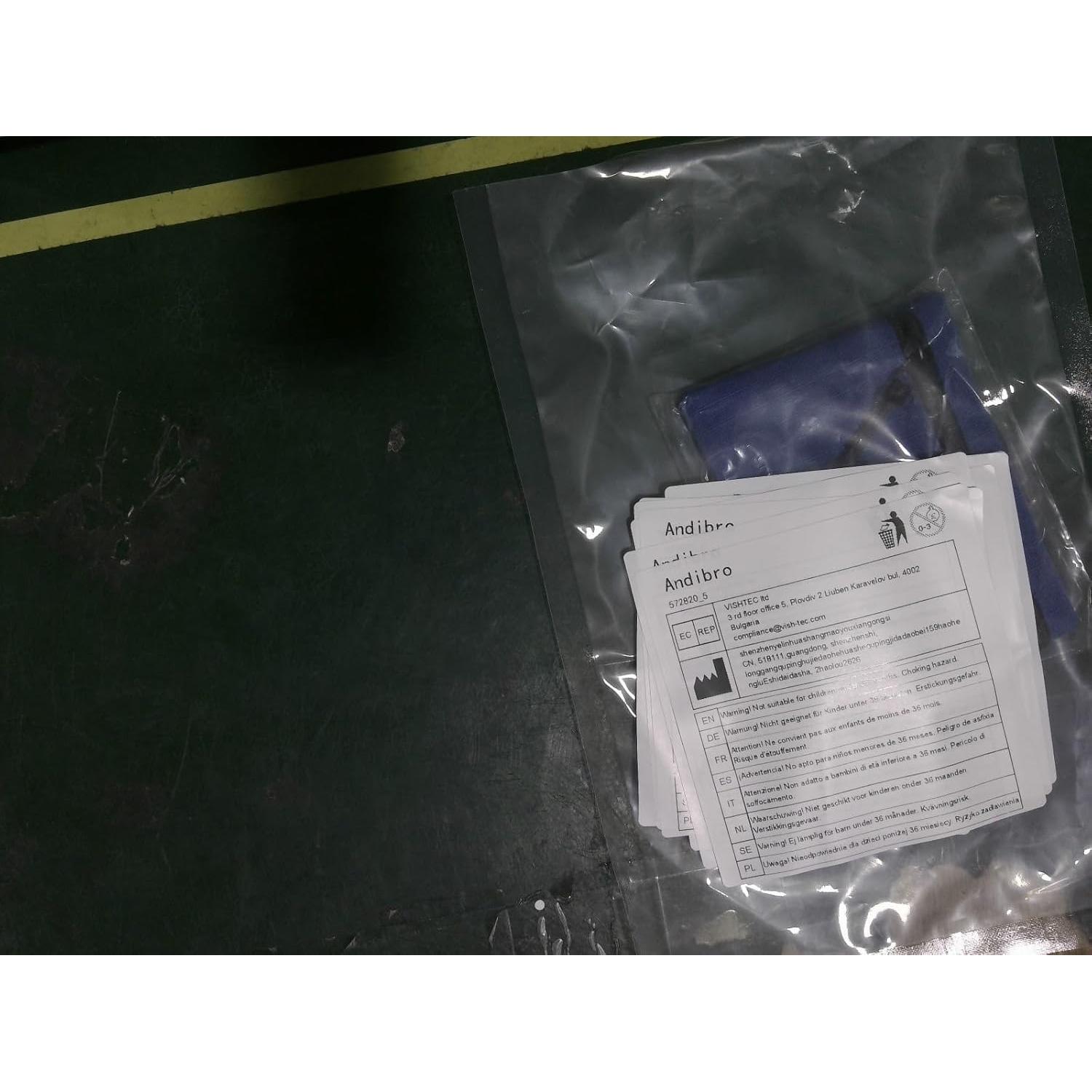 Mini Monedero de Lona Andibro Azul 11x8cm a Prueba de Agua