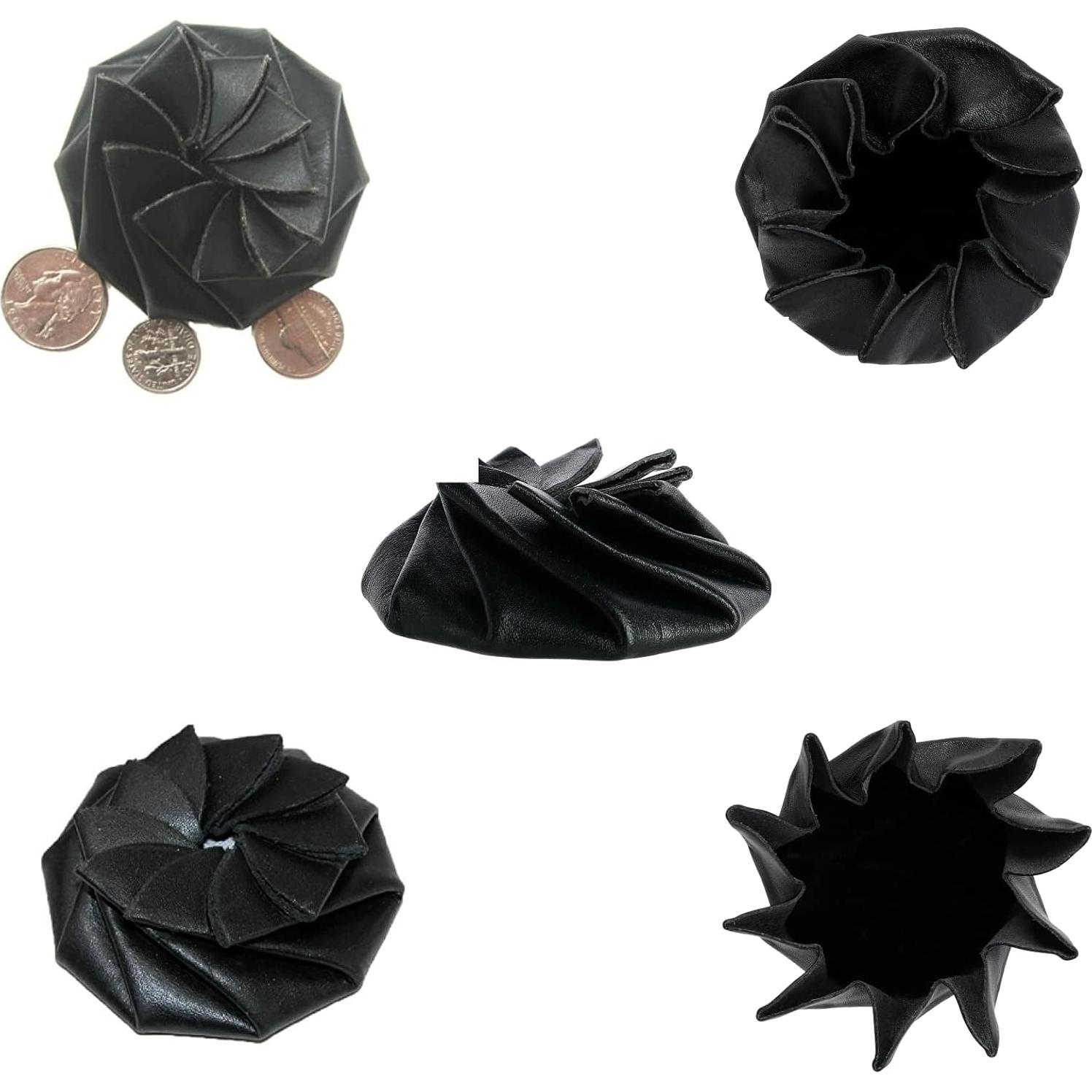 Monedero de Cuero Genuino Marshal Negro para Hombre