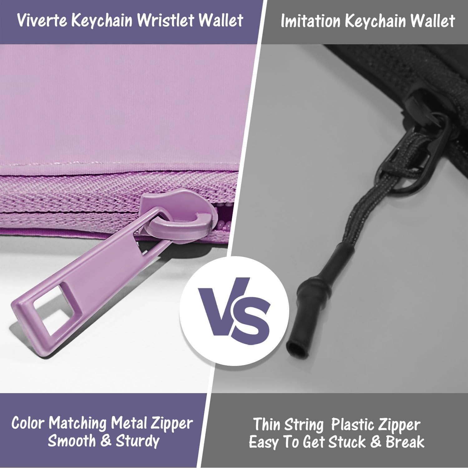 Mini Monedero de Llave Viverte Doble Bolsa Lavanda y Púrpura